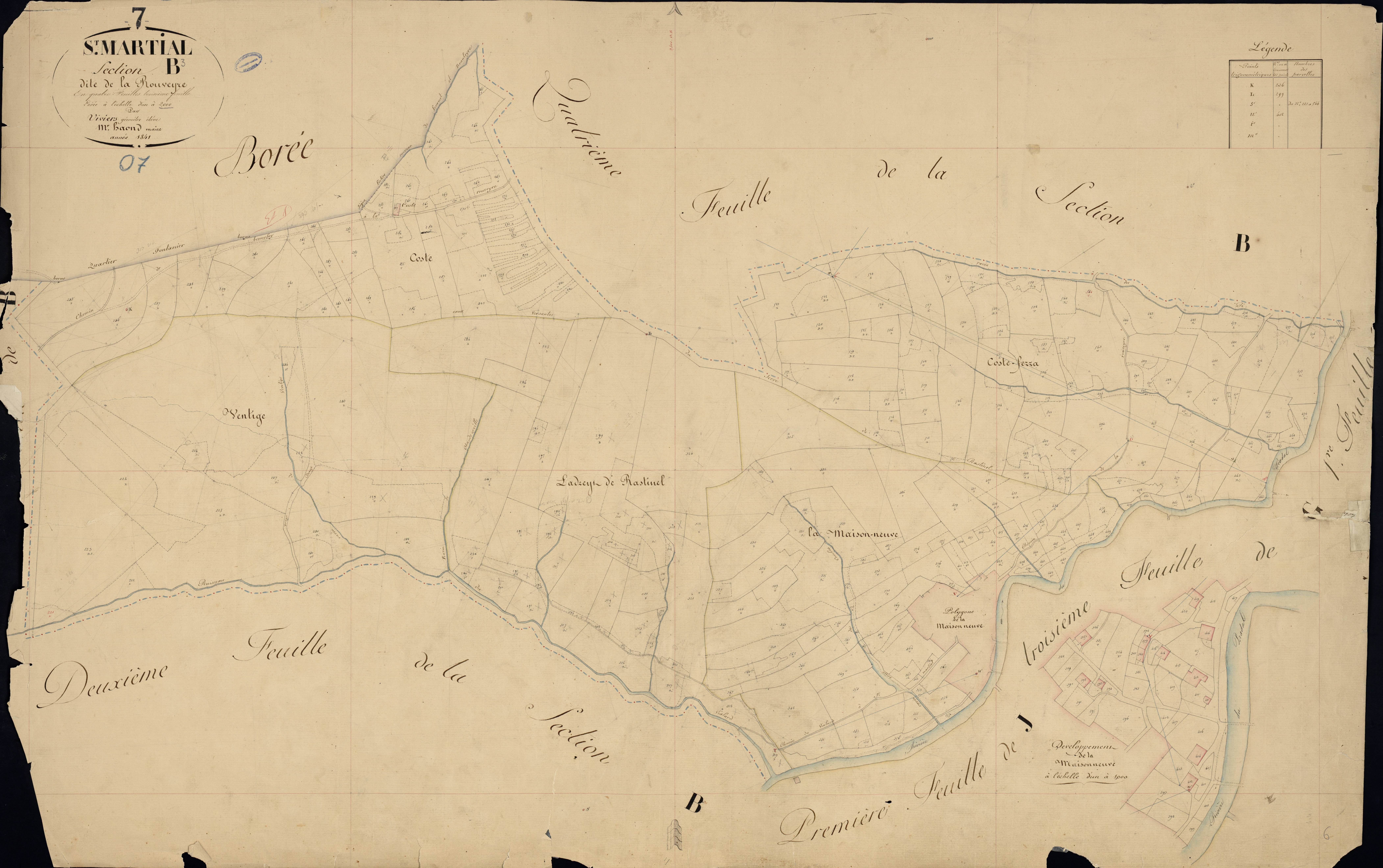 Saint-Martial - Section B - Feuillet 3