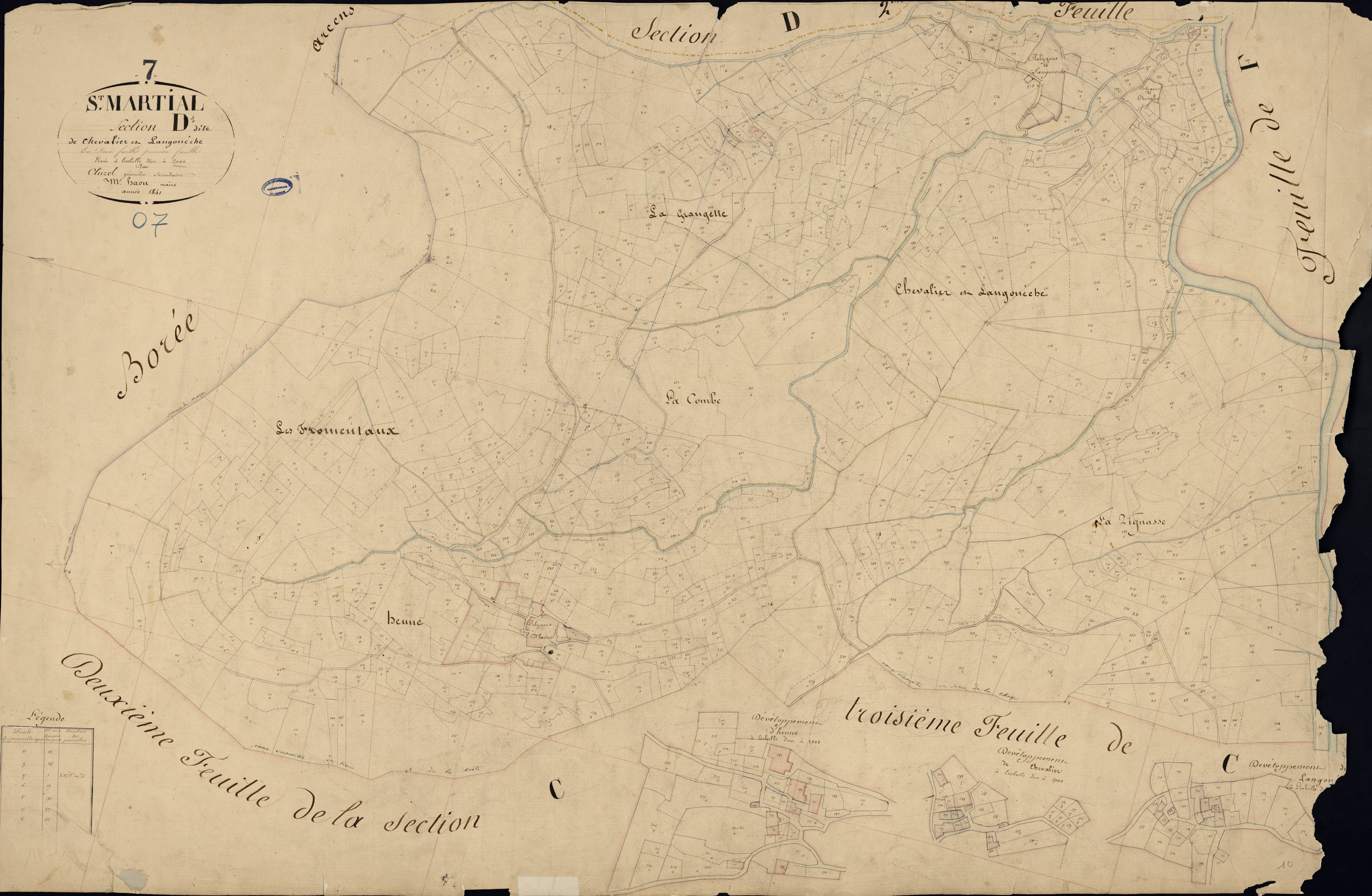 Saint-Martial - Section D - Feuillet 1