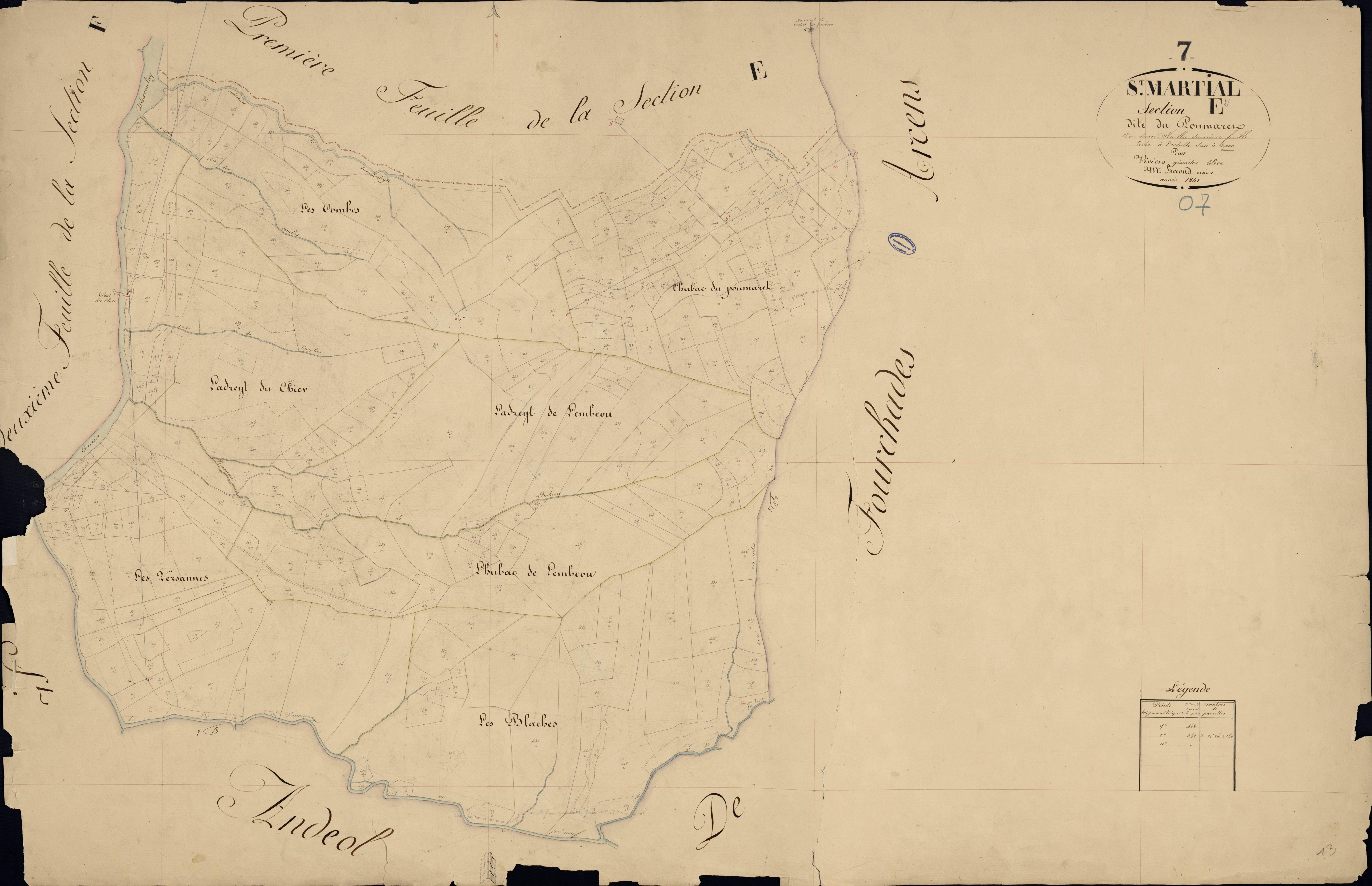 Saint-Martial - Section E - Feuillet 2