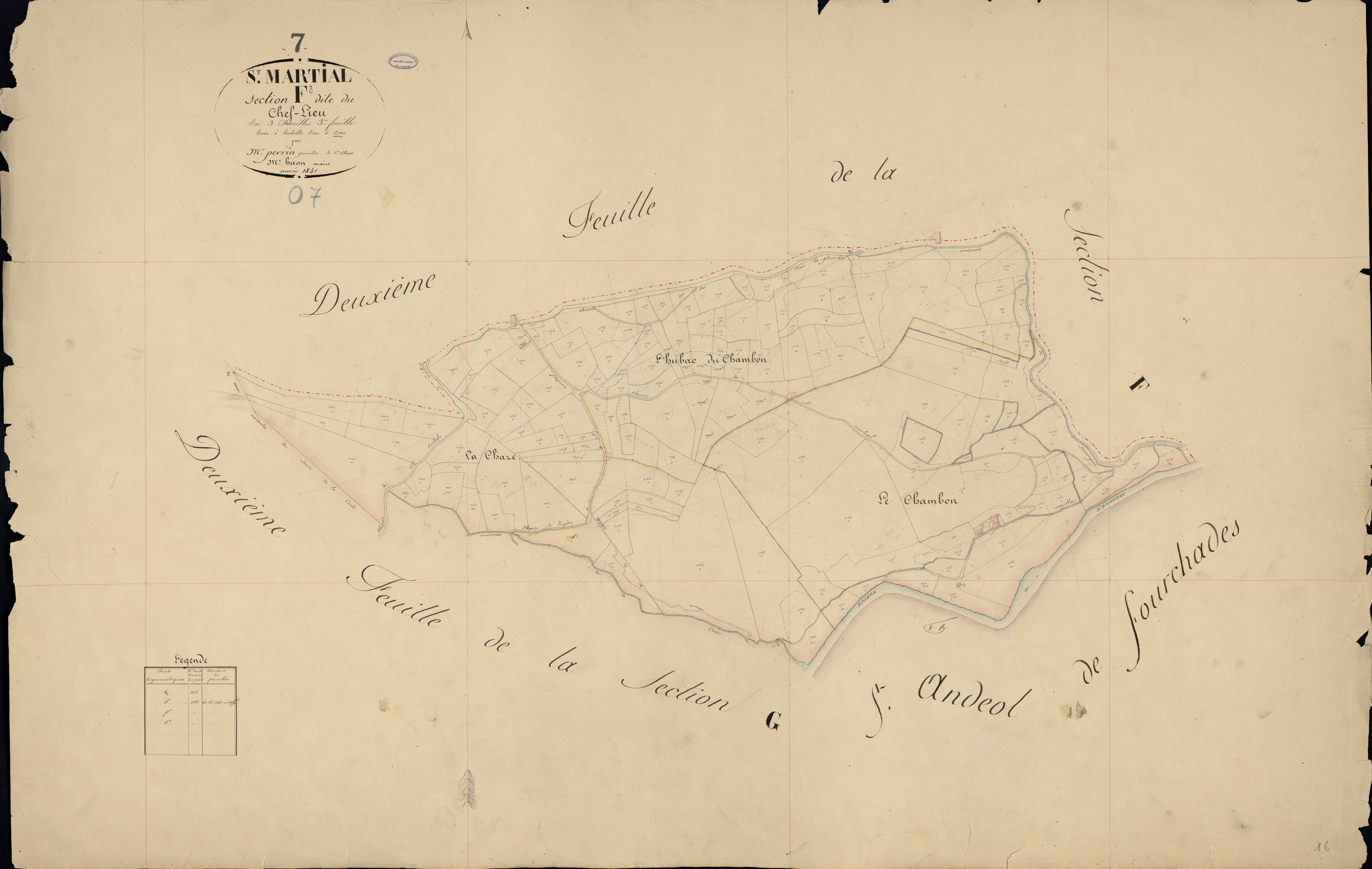 Saint-Martial - Section F - Feuillet 3