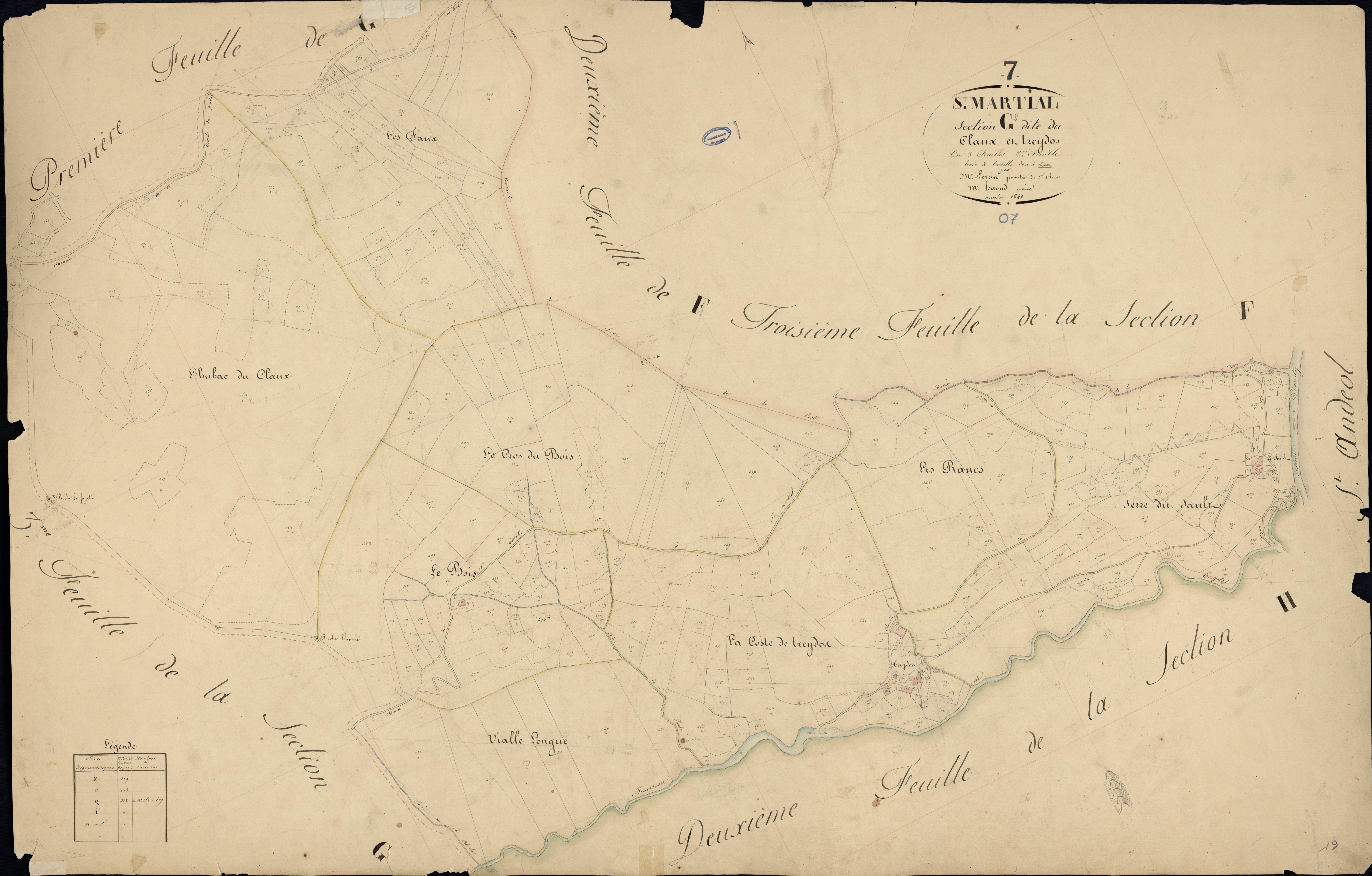 Saint-Martial - Section G - Feuillet 2