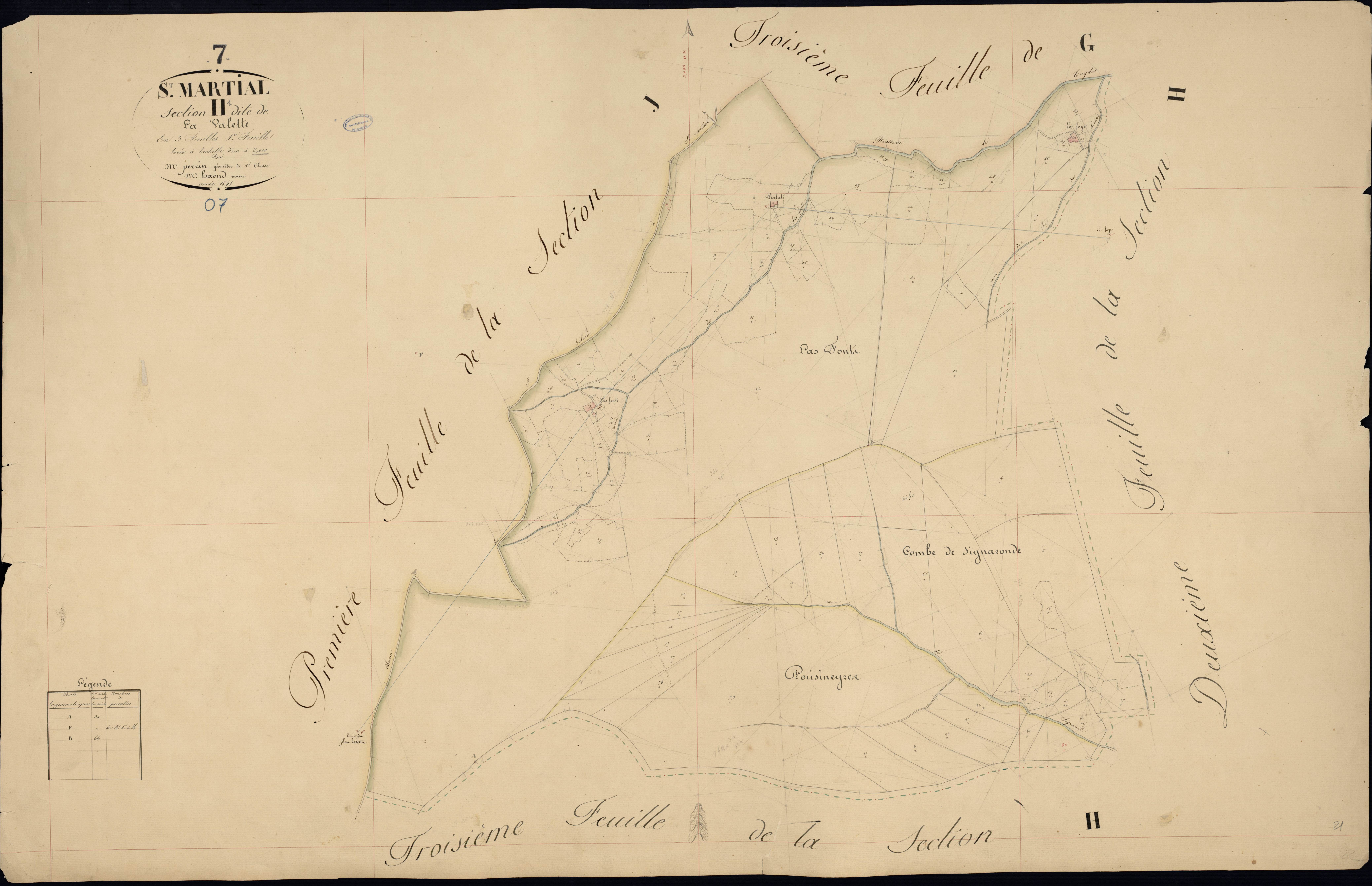 Saint-Martial - Section H - Feuillet 1