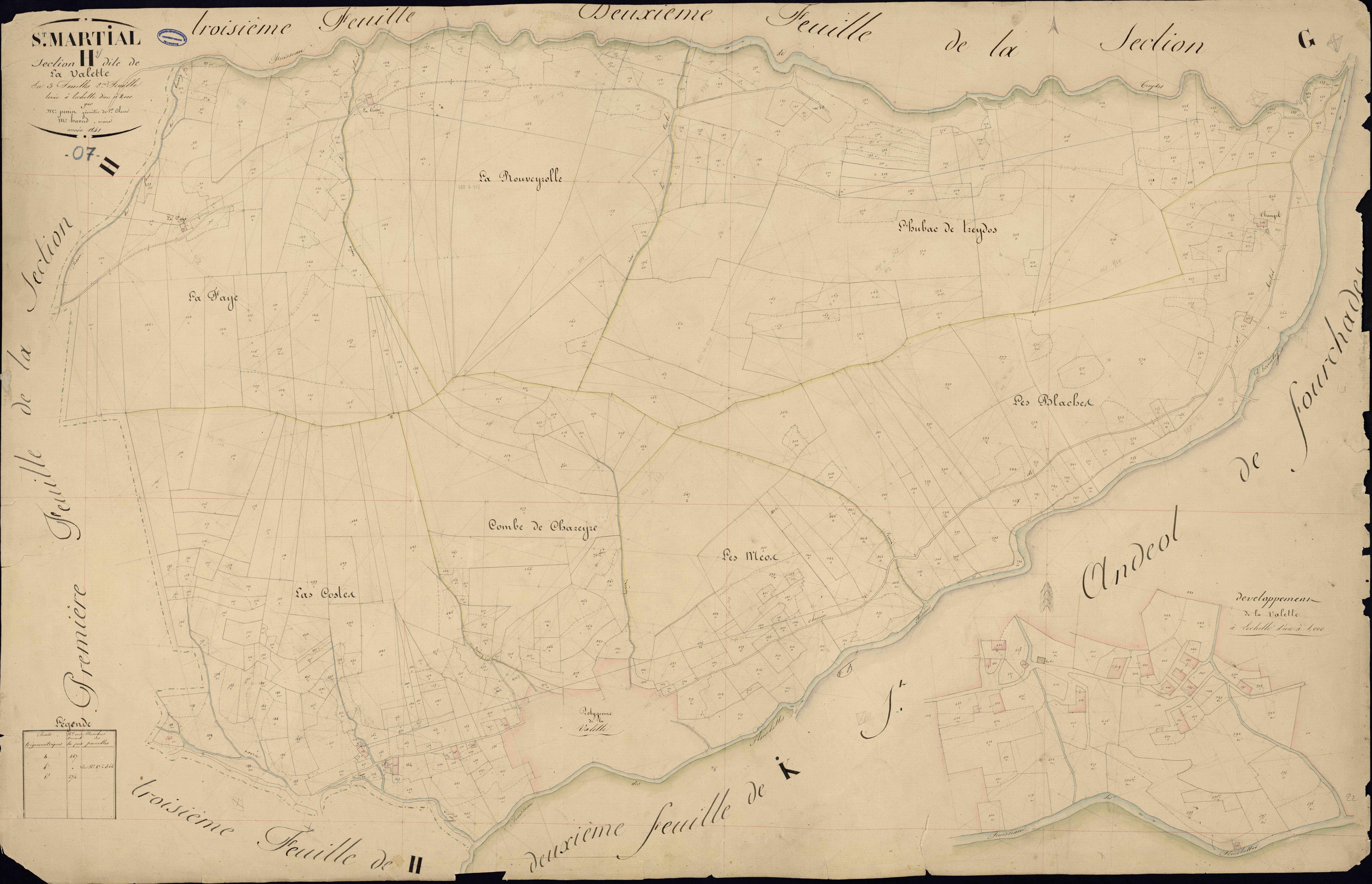 Saint-Martial - Section H - Feuillet 2