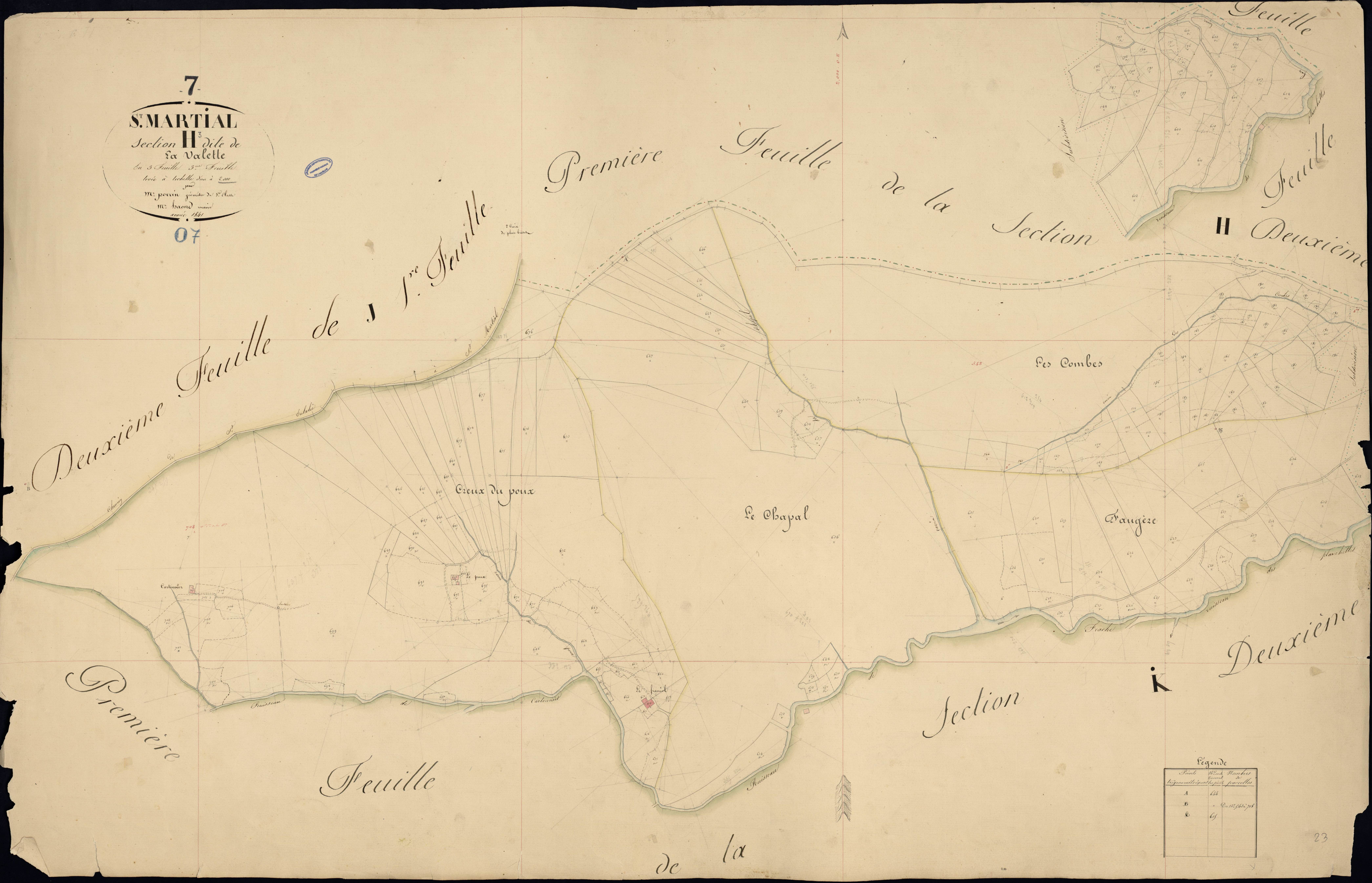 Saint-Martial - Section H - Feuillet 3