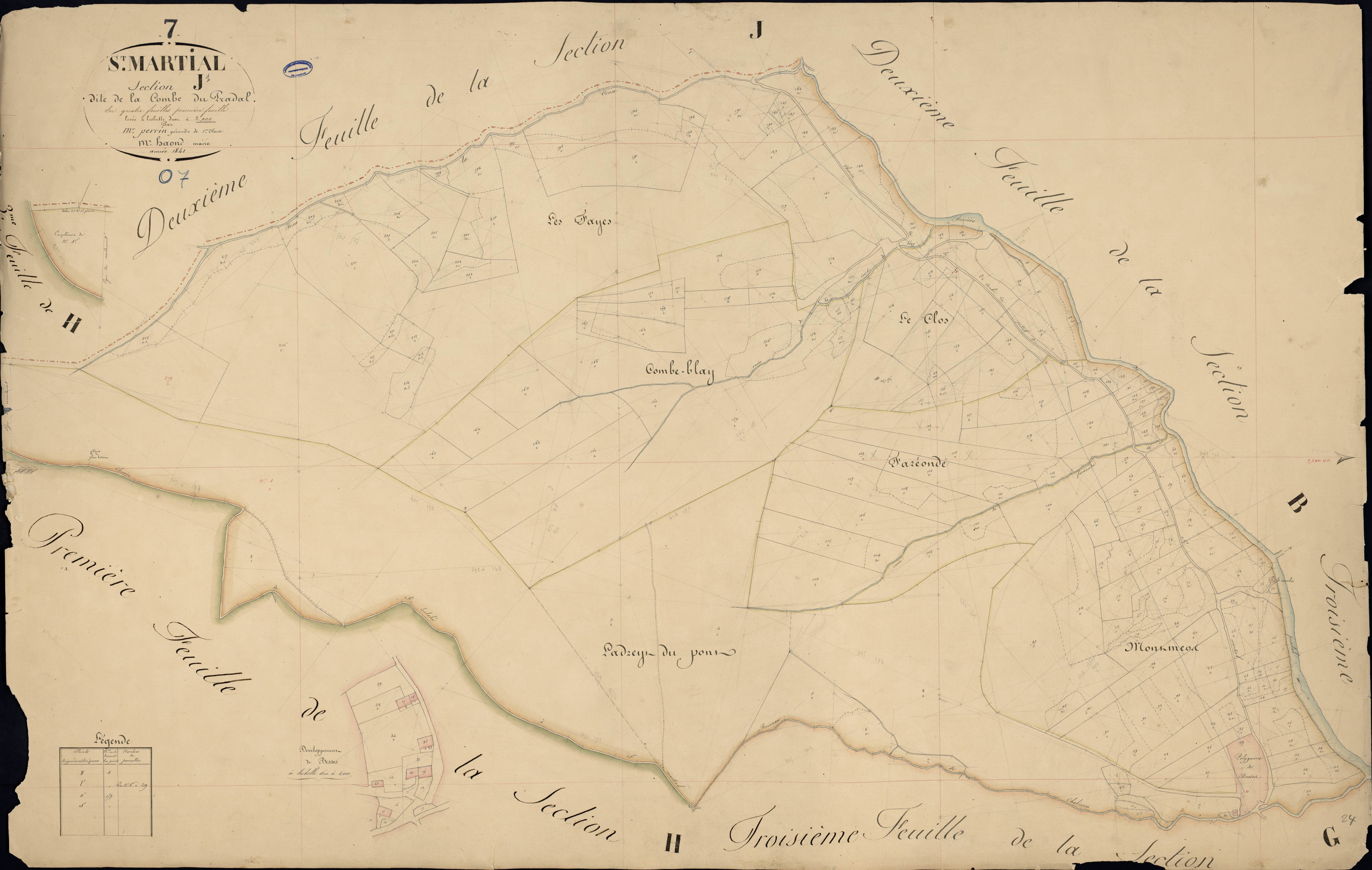 Saint-Martial - Section J - Feuillet 1