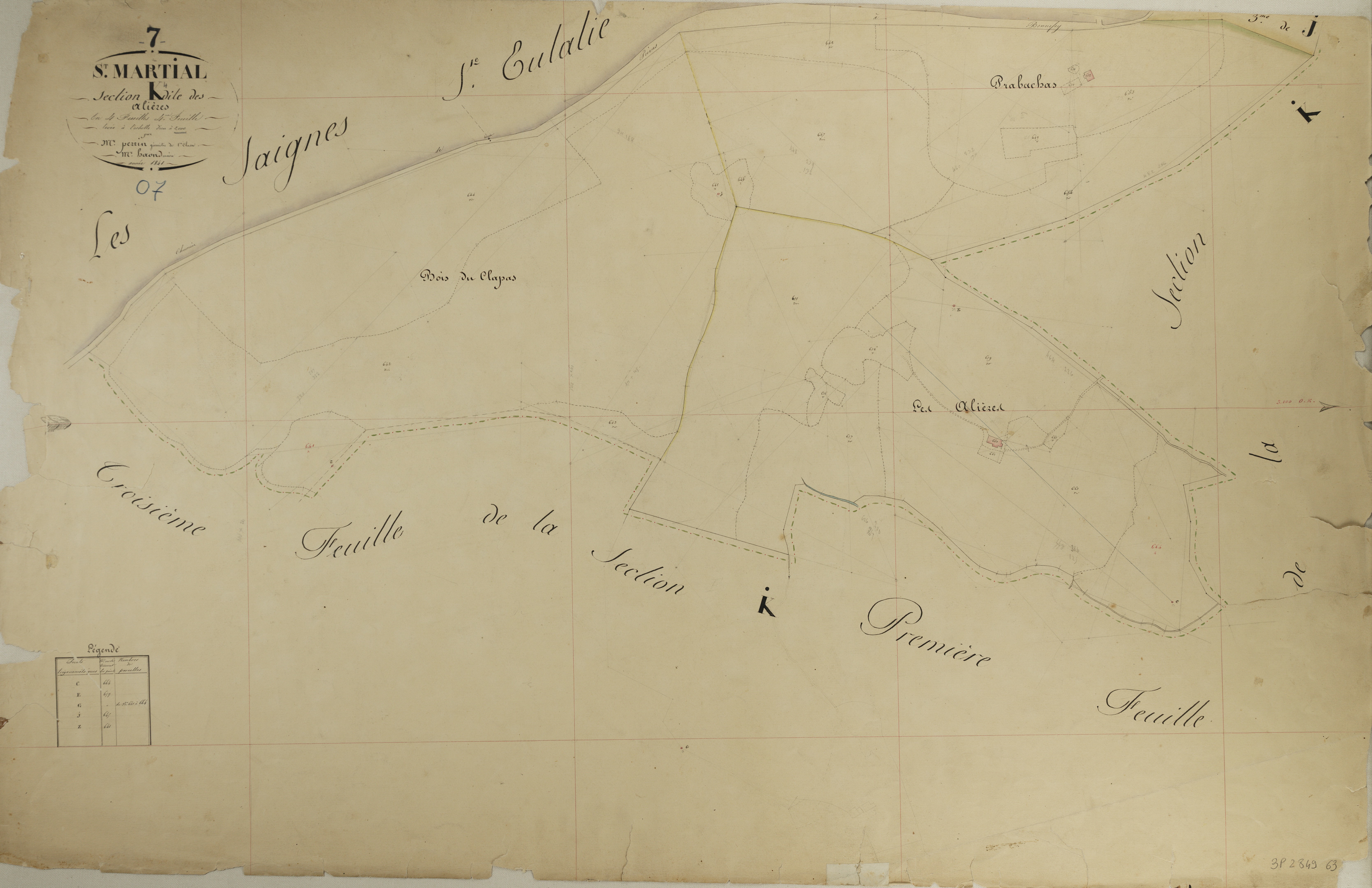 Saint-Martial - Section K - Feuillet 4