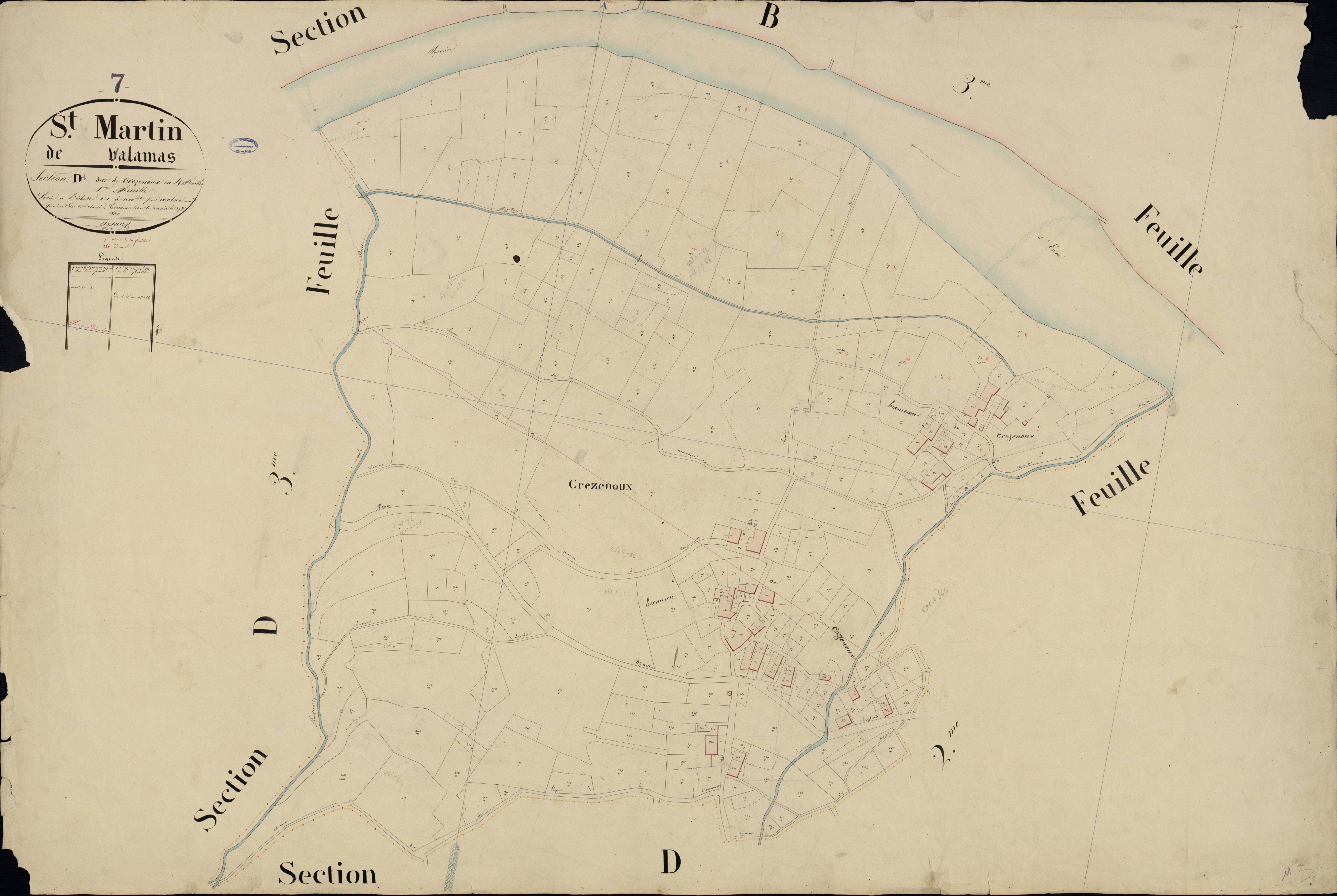 Saint-Martin-de-Valamas - Section D - Feuillet 1