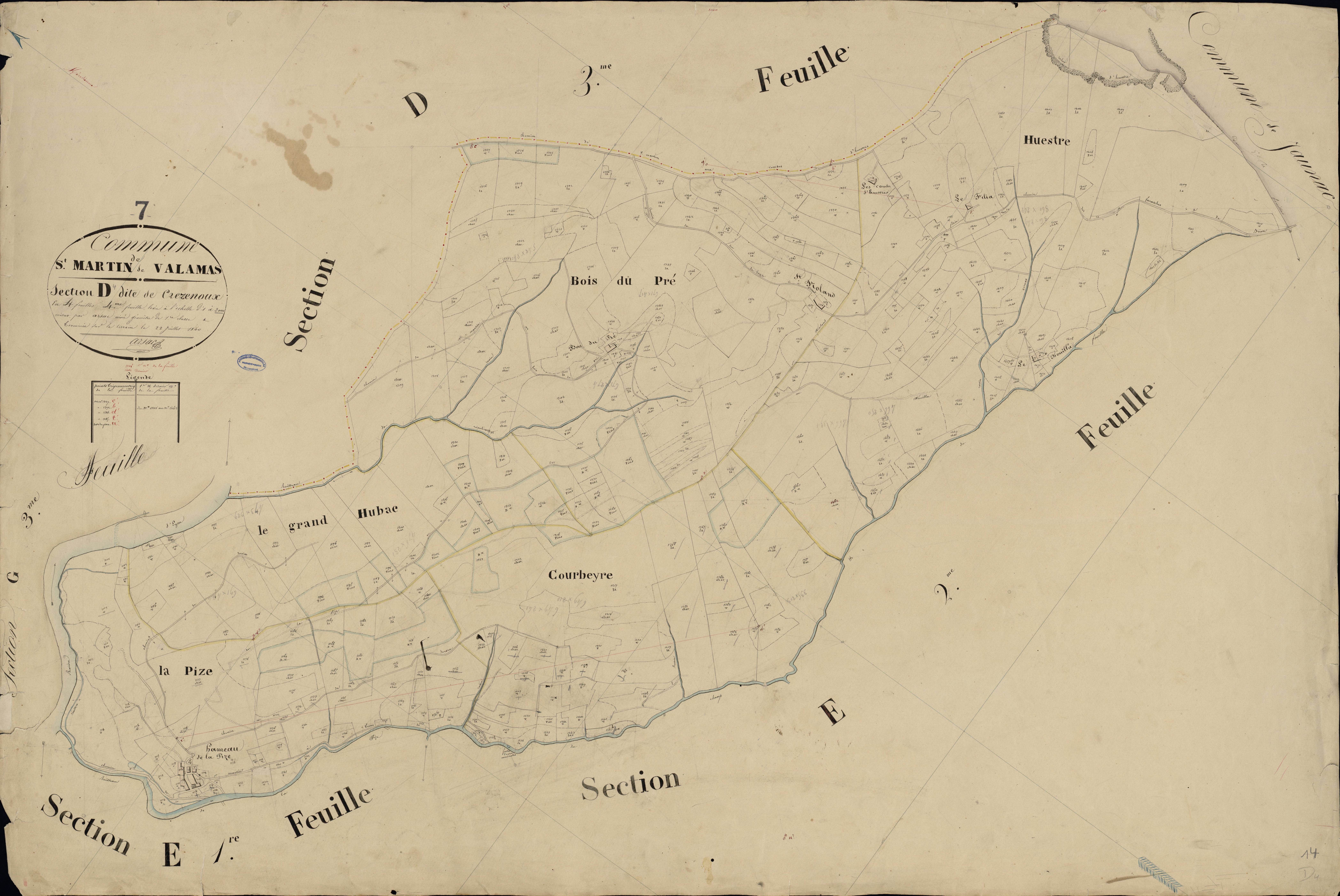 Saint-Martin-de-Valamas - Section D - Feuillet 4