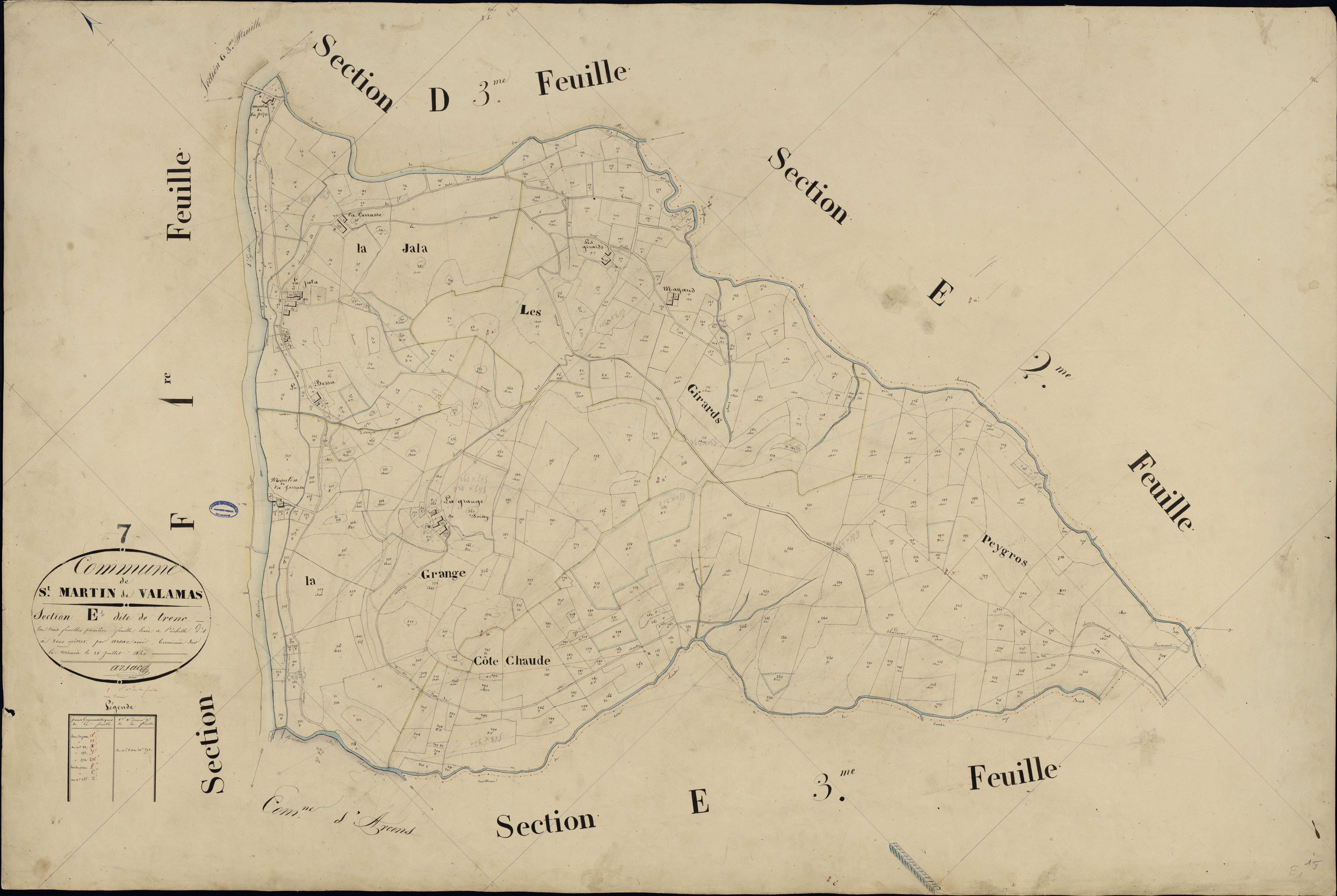 Saint-Martin-de-Valamas - Section E - Feuillet 1
