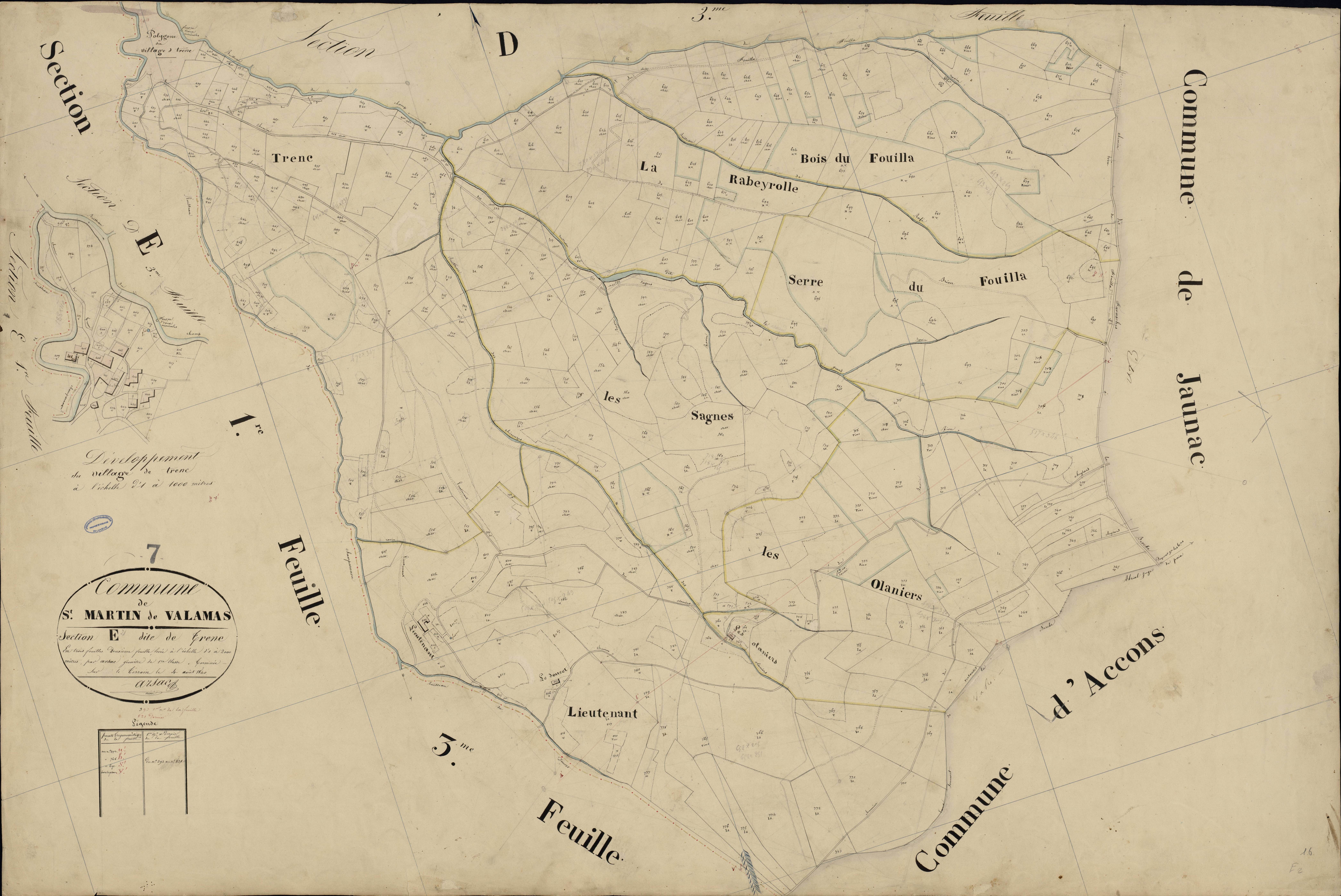 Saint-Martin-de-Valamas - Section E - Feuillet 2