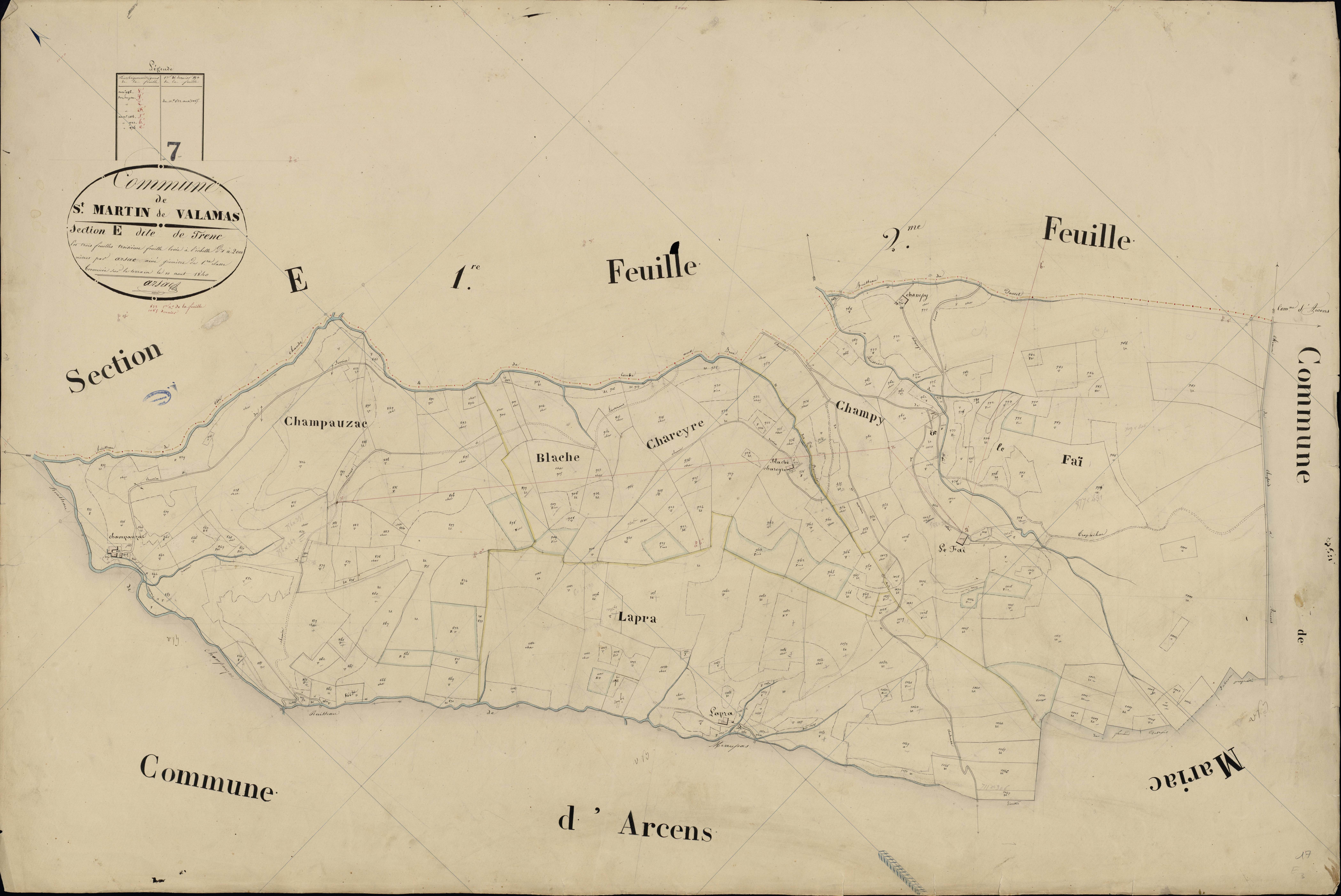 Saint-Martin-de-Valamas - Section E - Feuillet 3