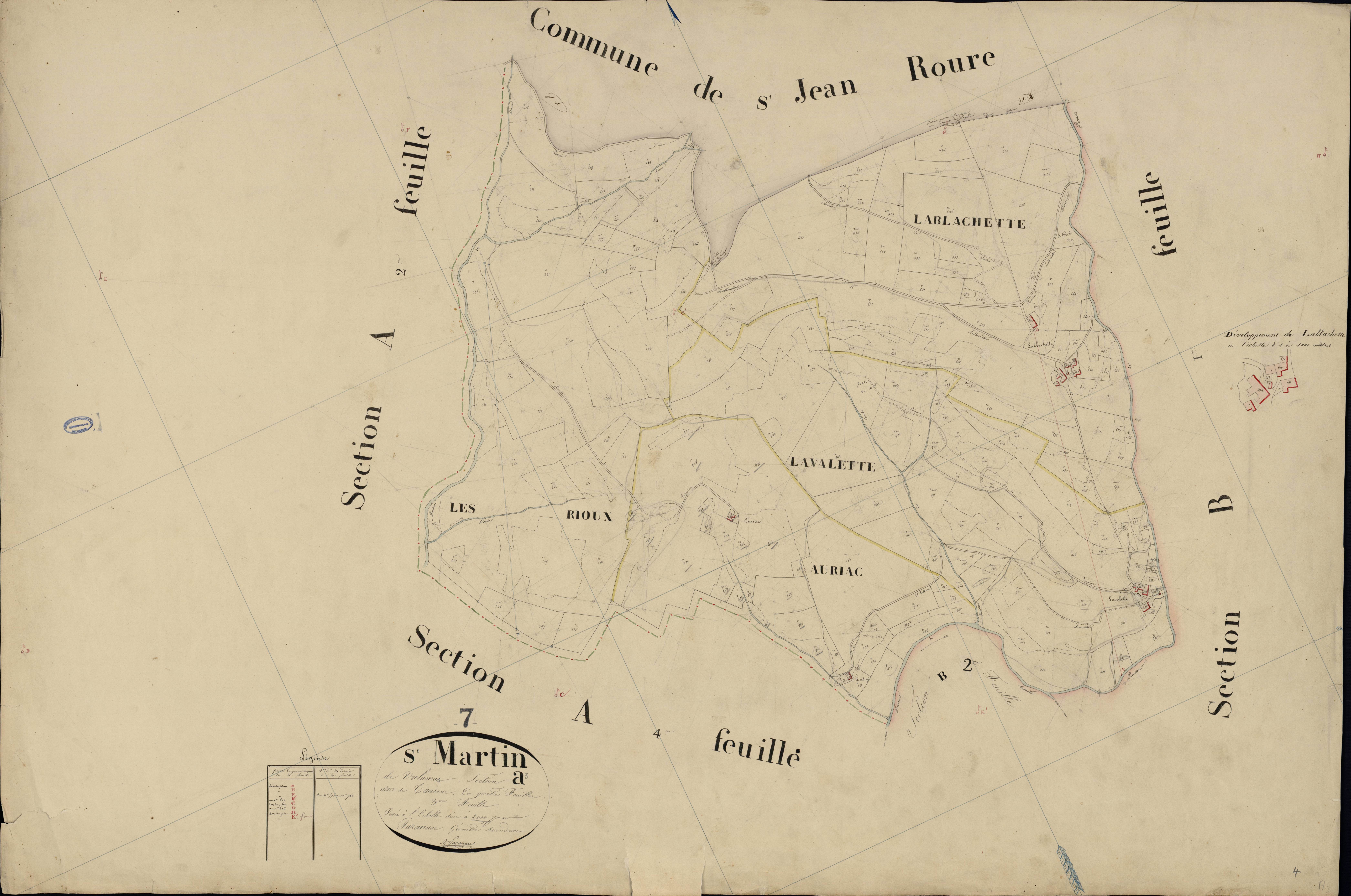Saint-Martin-de-Valamas - Section A - Feuillet 3
