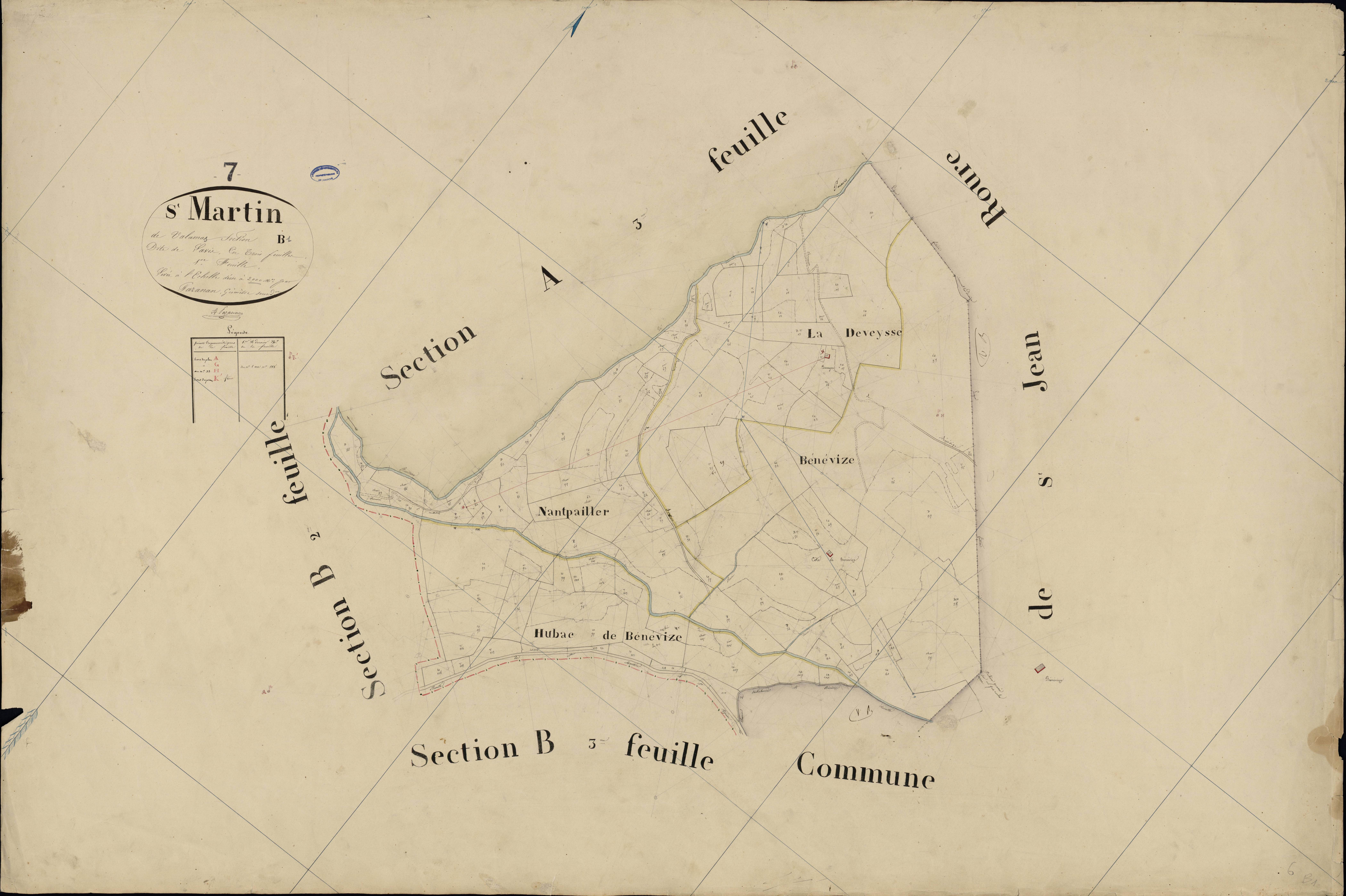 Saint-Martin-de-Valamas - Section B - Feuillet 1