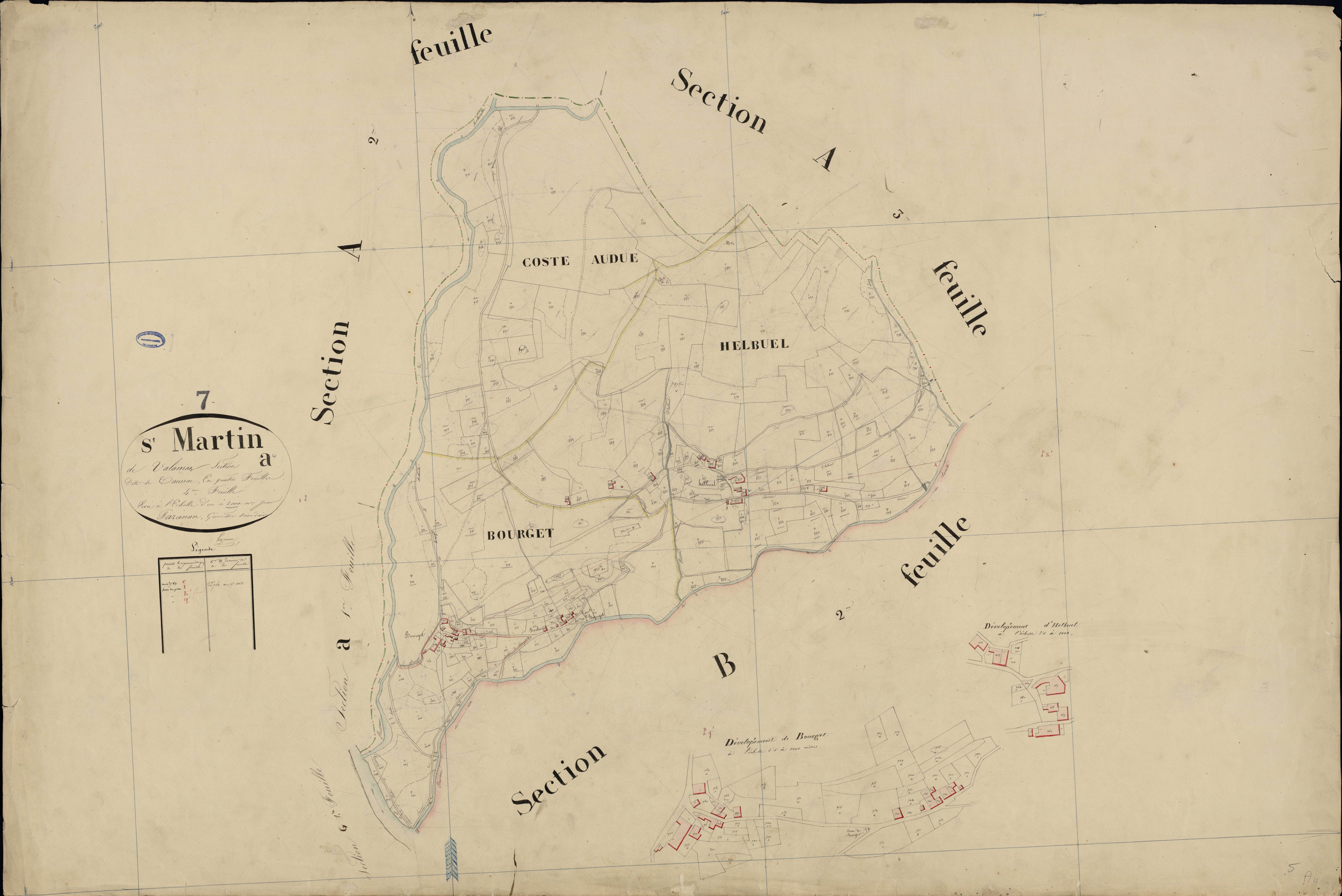 Saint-Martin-de-Valamas - Section A - Feuillet 4