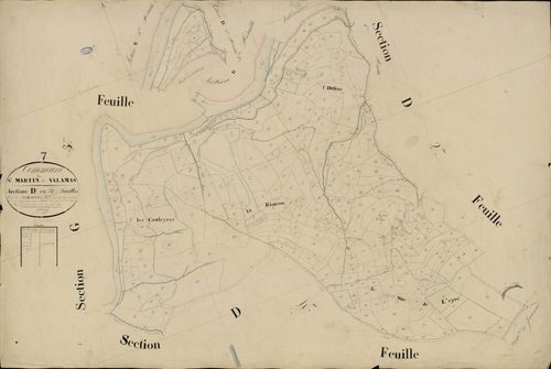 Saint-Martin-de-Valamas - Section D - Feuillet 3