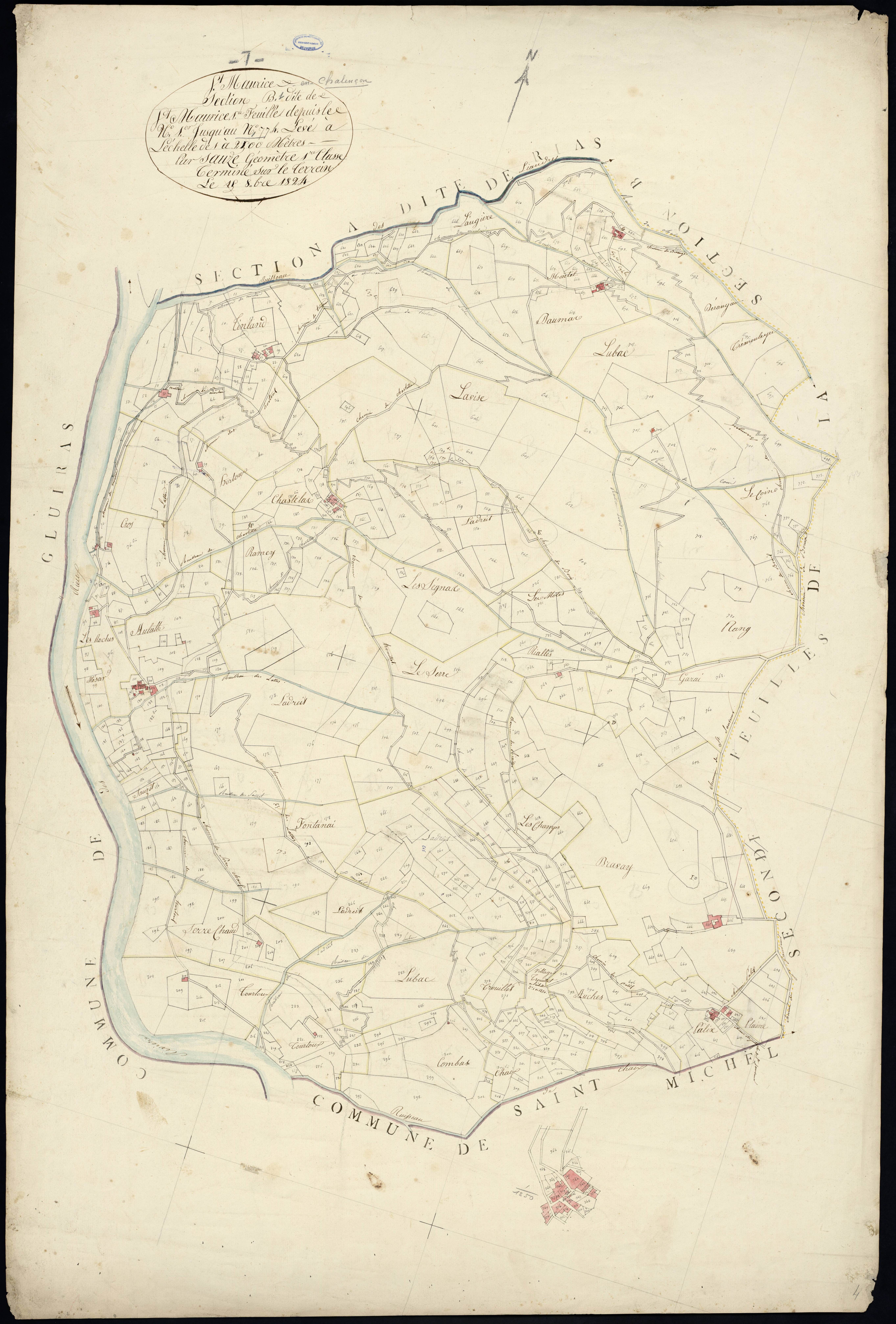 Saint-Maurice-en-Chalencon - Section B - Feuillet 1