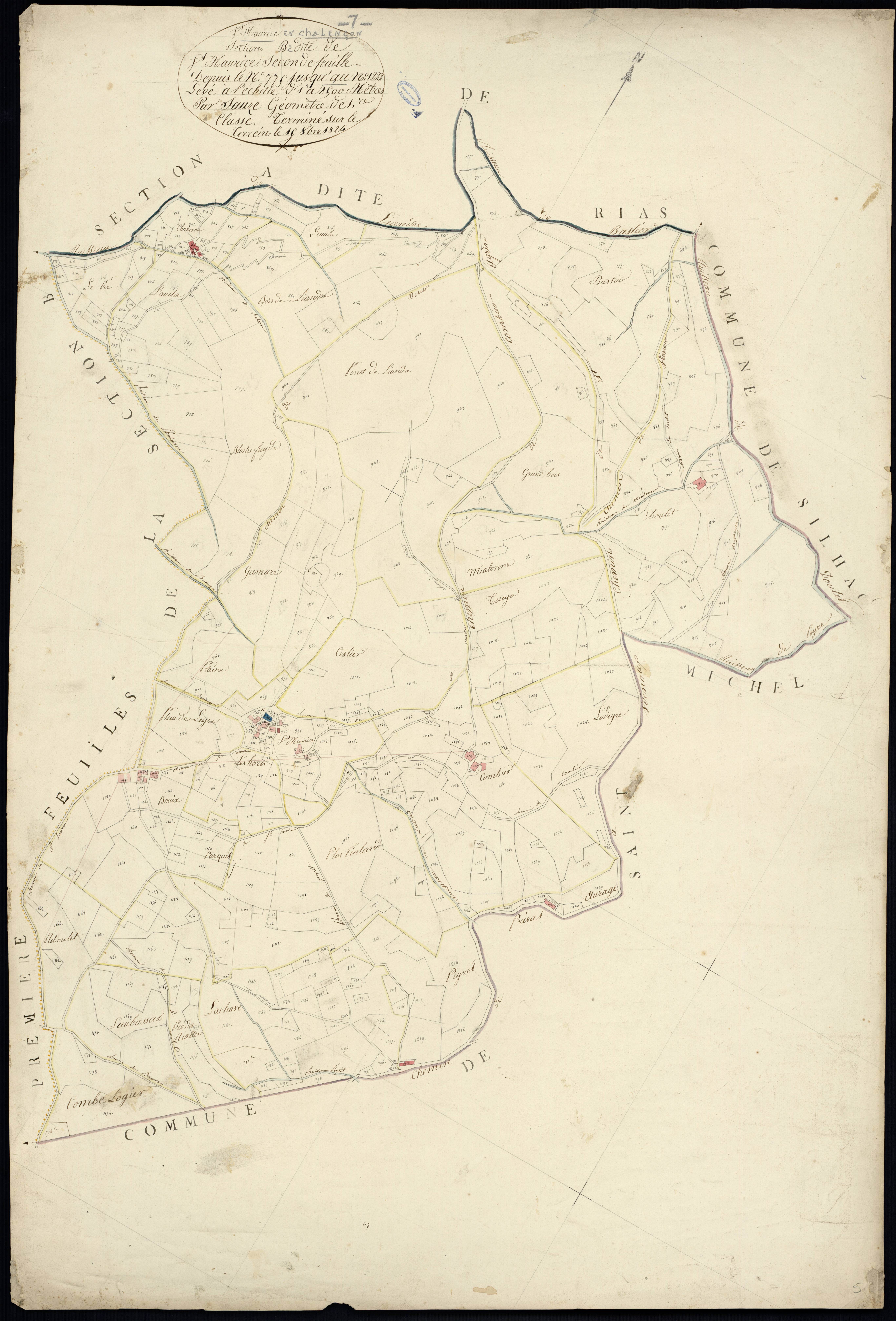 Saint-Maurice-en-Chalencon - Section B - Feuillet 2