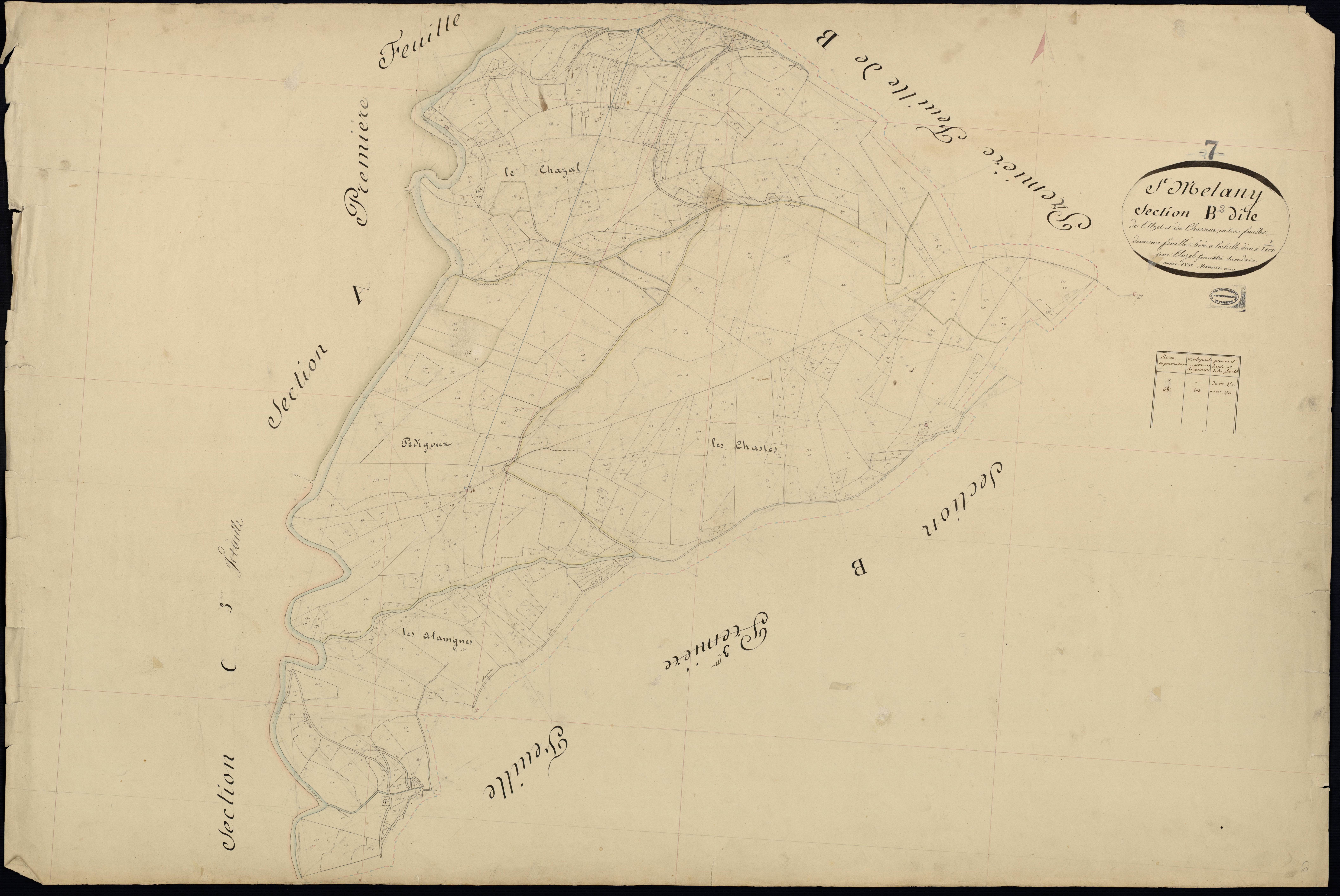 Saint-Mélany - Section B - Feuillet 2