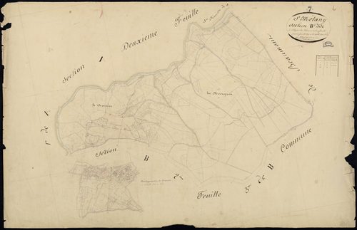 Saint-Mélany - Section B - Feuillet 1