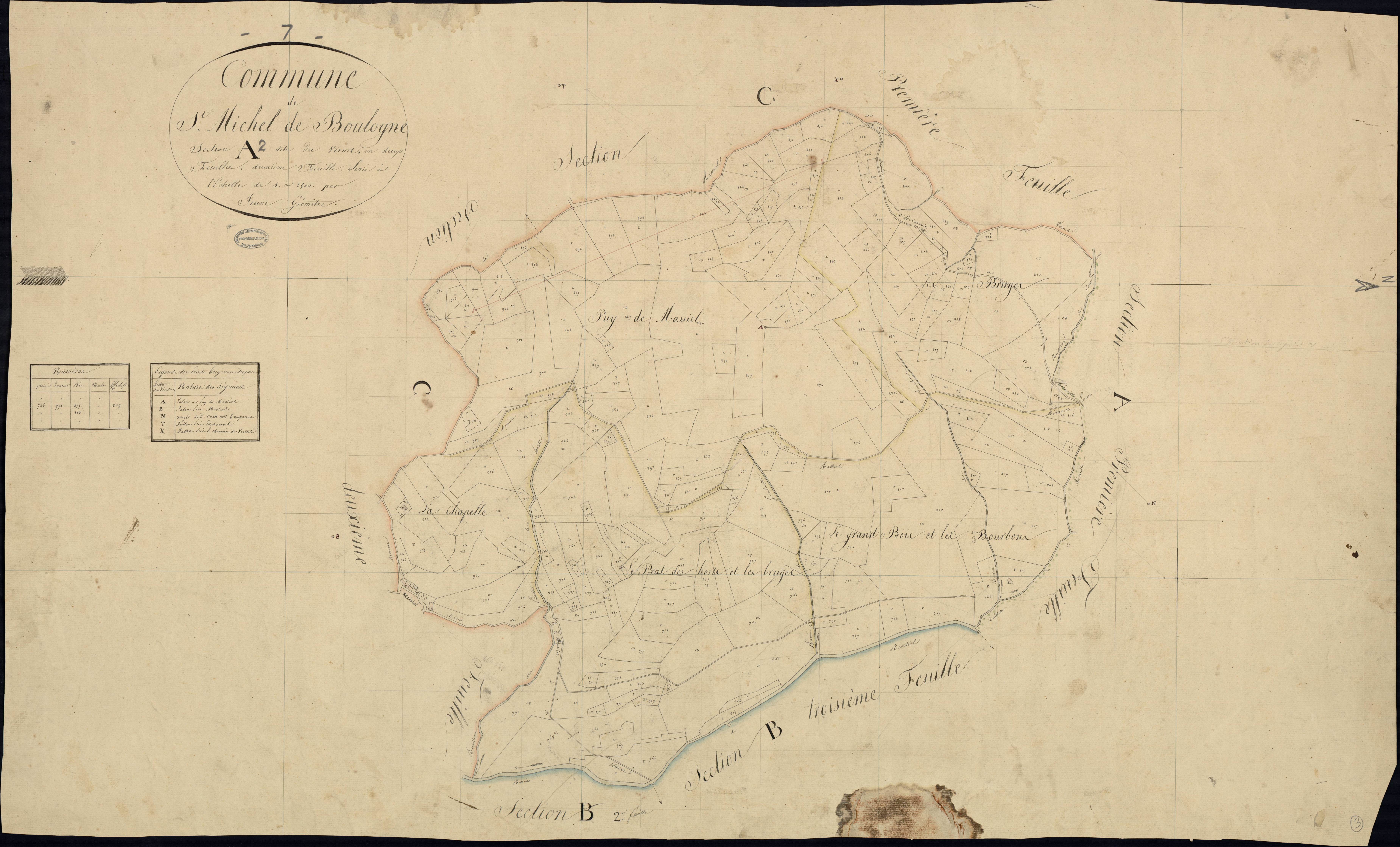 Saint-Michel-de-Boulogne - Section A - Feuillet 2