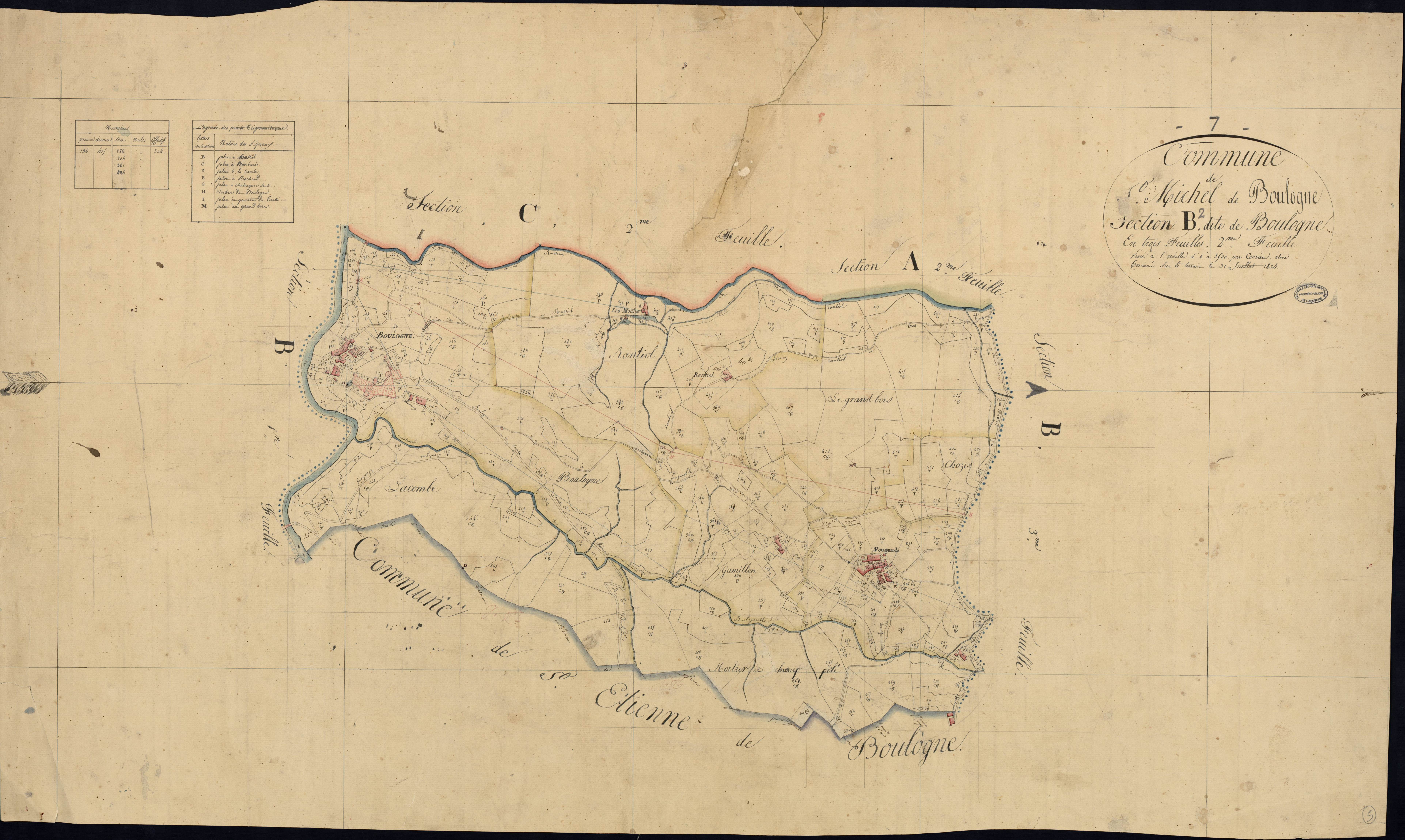 Saint-Michel-de-Boulogne - Section B - Feuillet 2