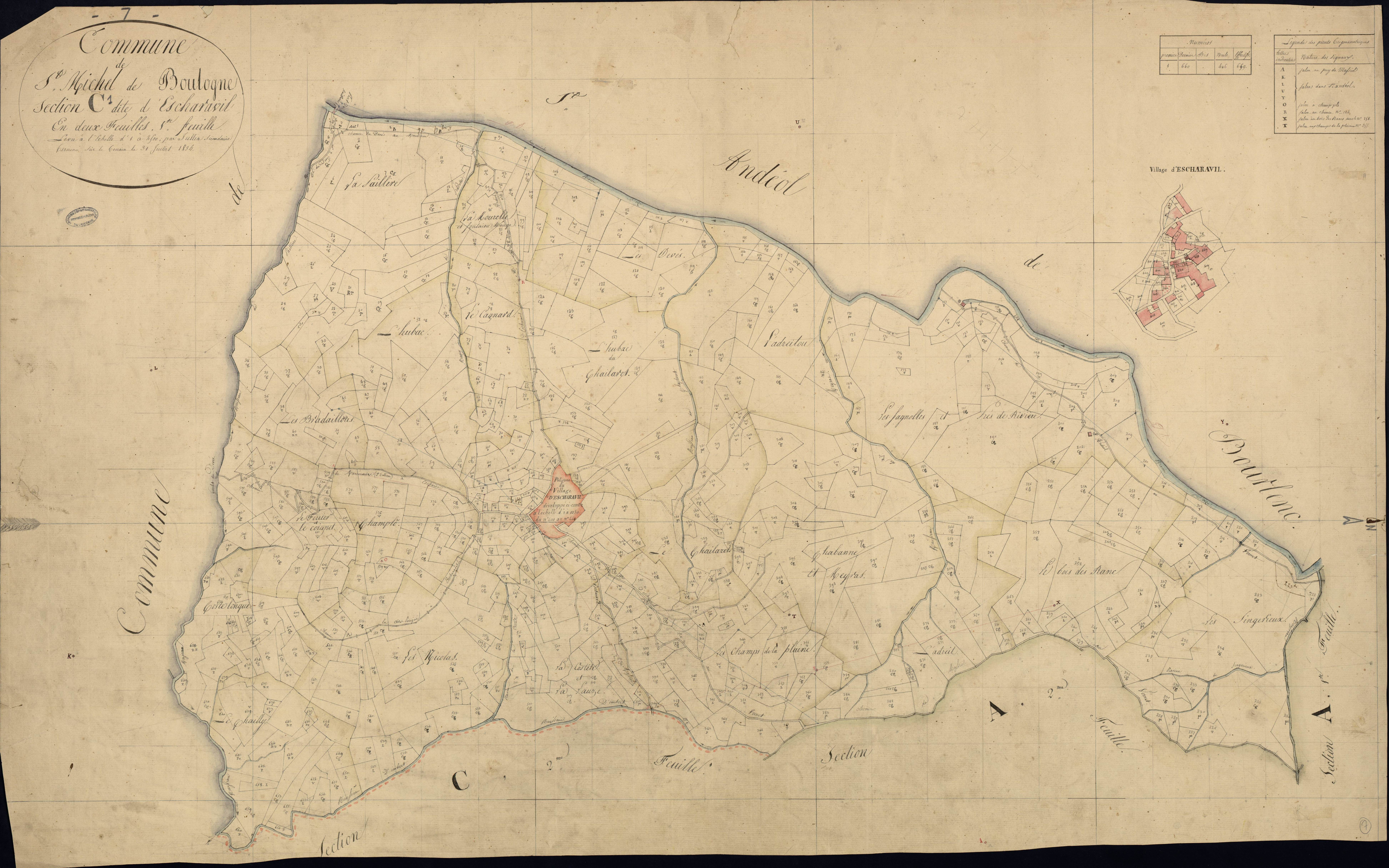Saint-Michel-de-Boulogne - Section C - Feuillet 1