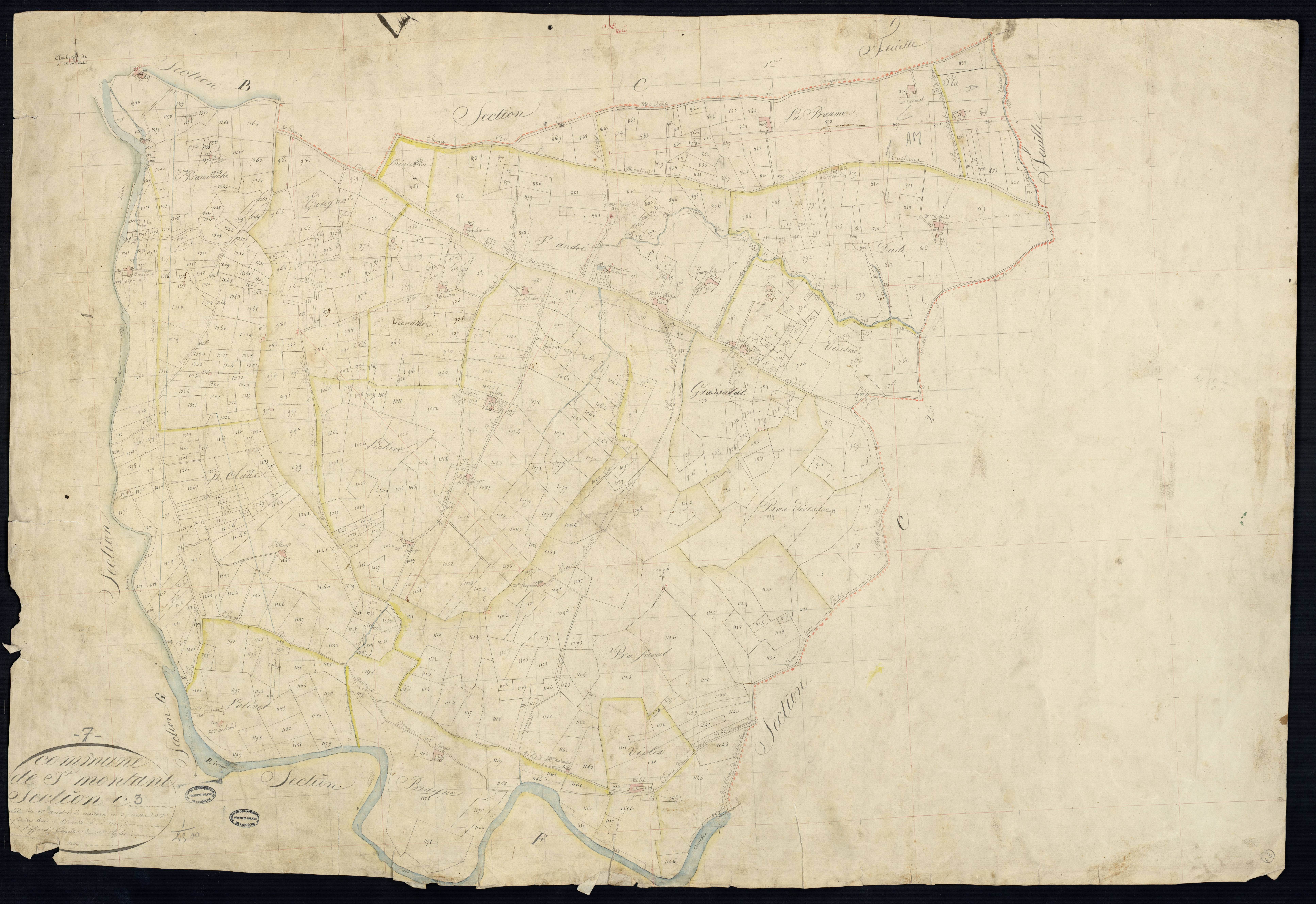 Saint-Montan - Section C - Feuillet 3