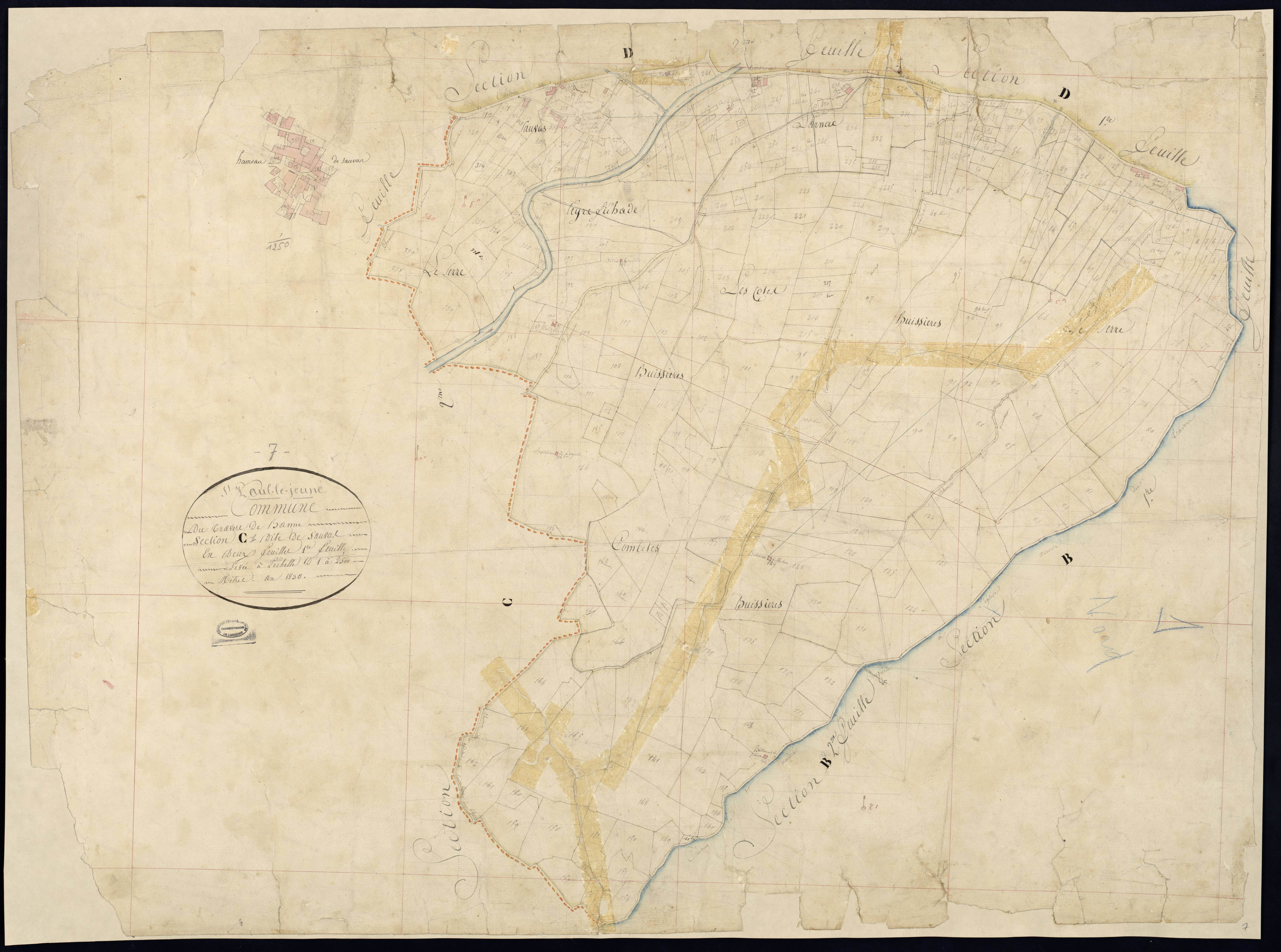 Saint-Paul-le-Jeune - Section C - Feuillet 1