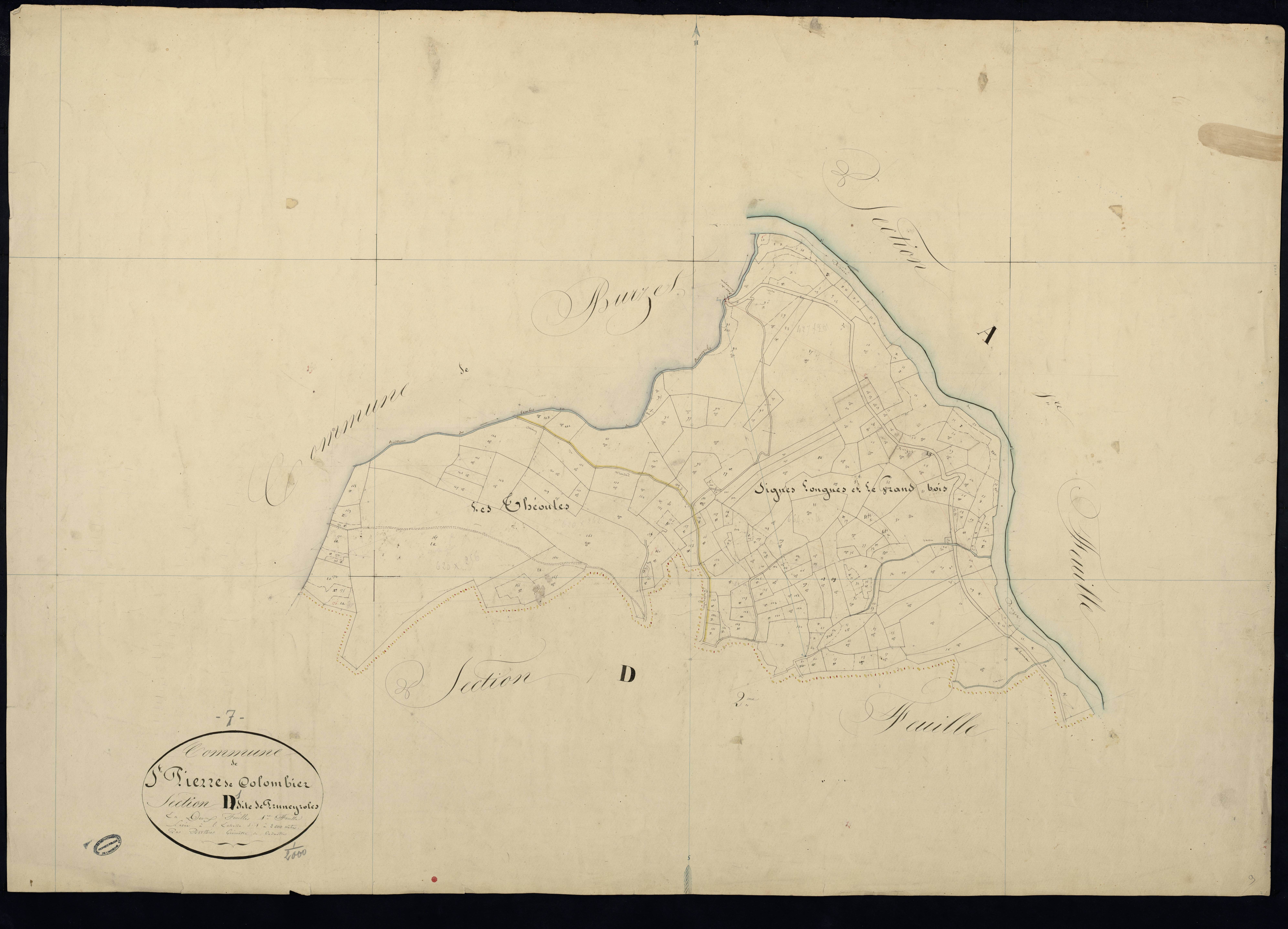 Saint-Pierre-de-Colombier - Section D - Feuillet 1