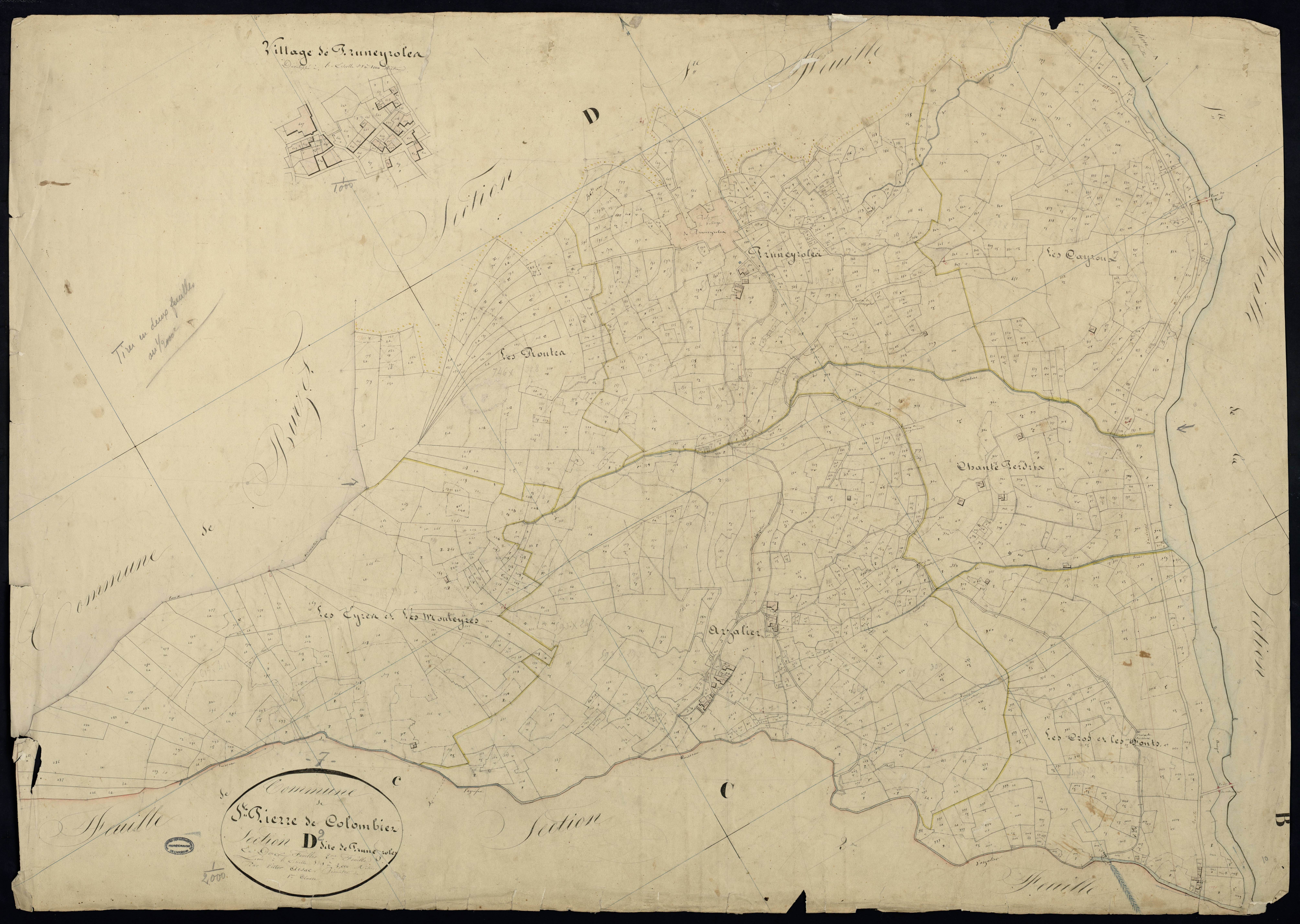 Saint-Pierre-de-Colombier - Section D - Feuillet 2