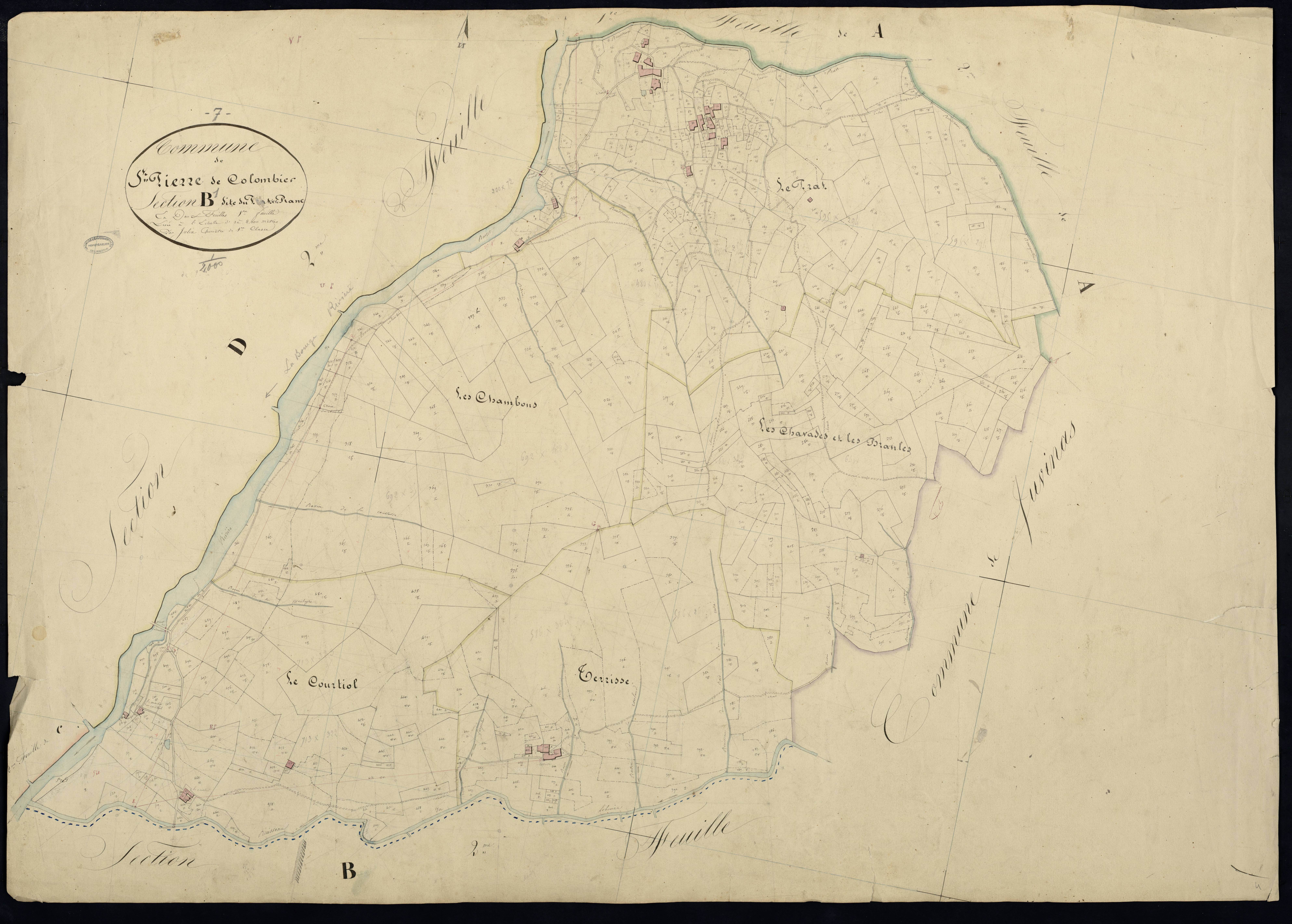 Saint-Pierre-de-Colombier - Section B - Feuillet 1