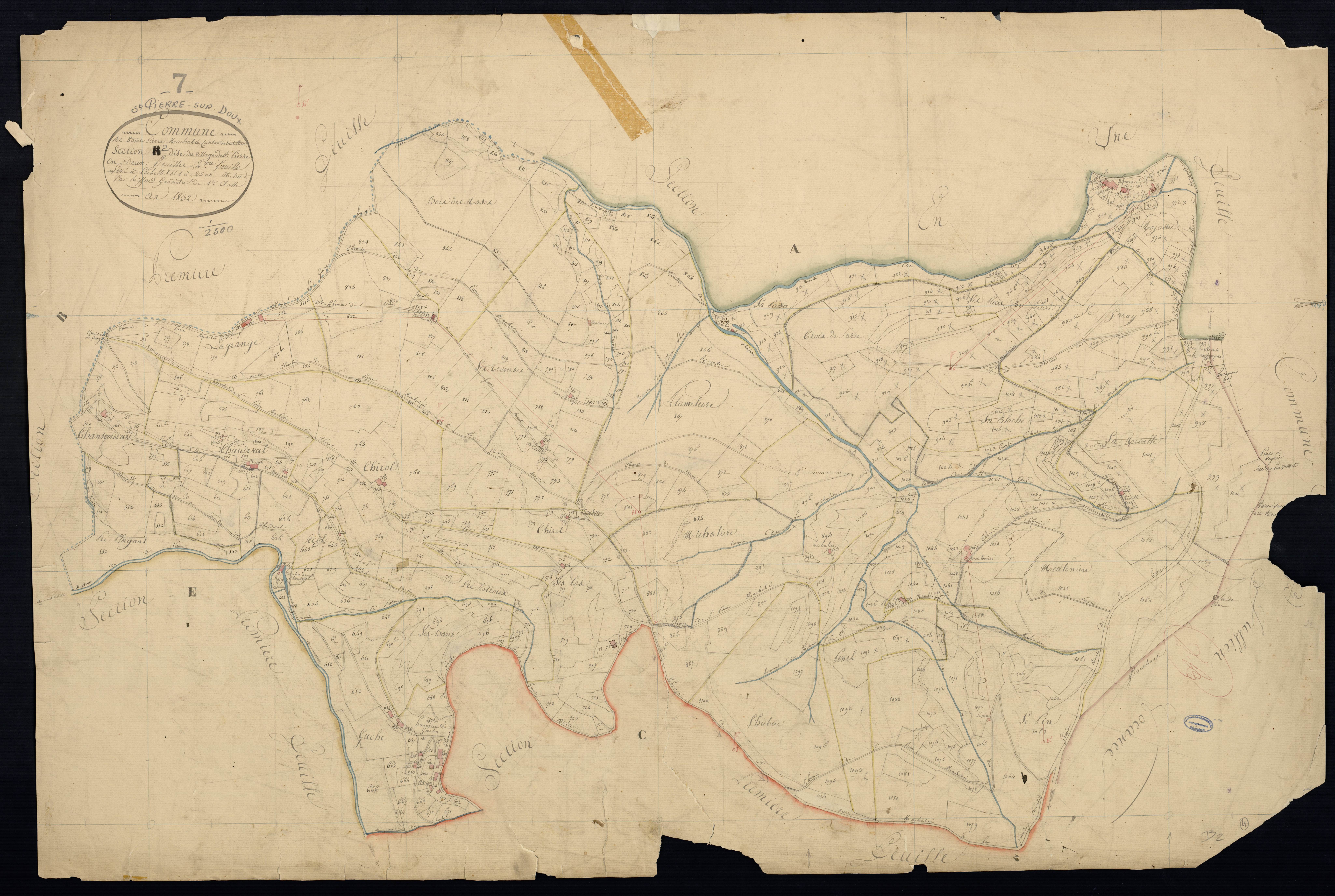 Saint-Pierre-sur-Doux - Section B - Feuillet 2