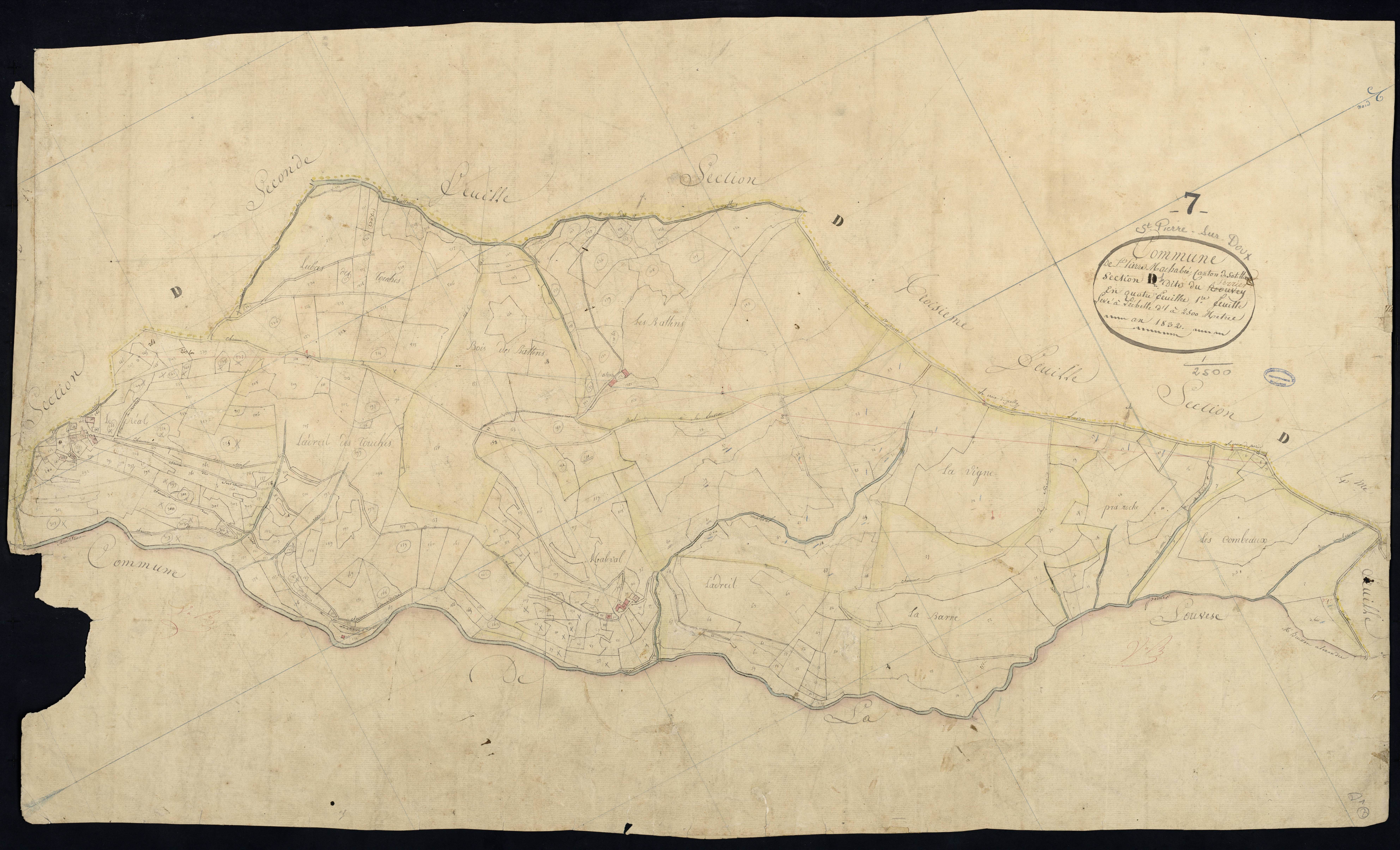 Saint-Pierre-sur-Doux - Section D - Feuillet 1
