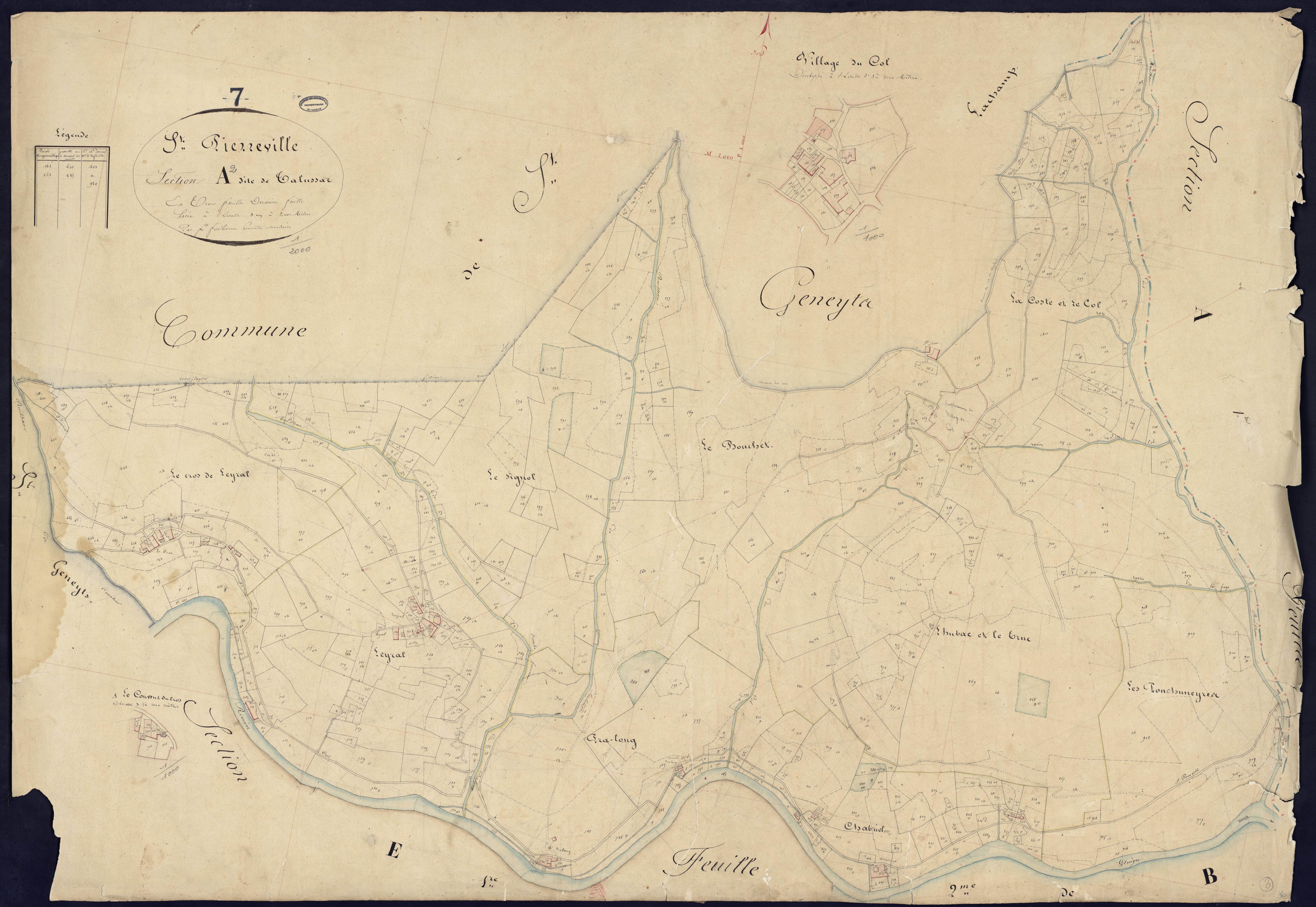 Saint-Pierreville - Section A - Feuillet 2