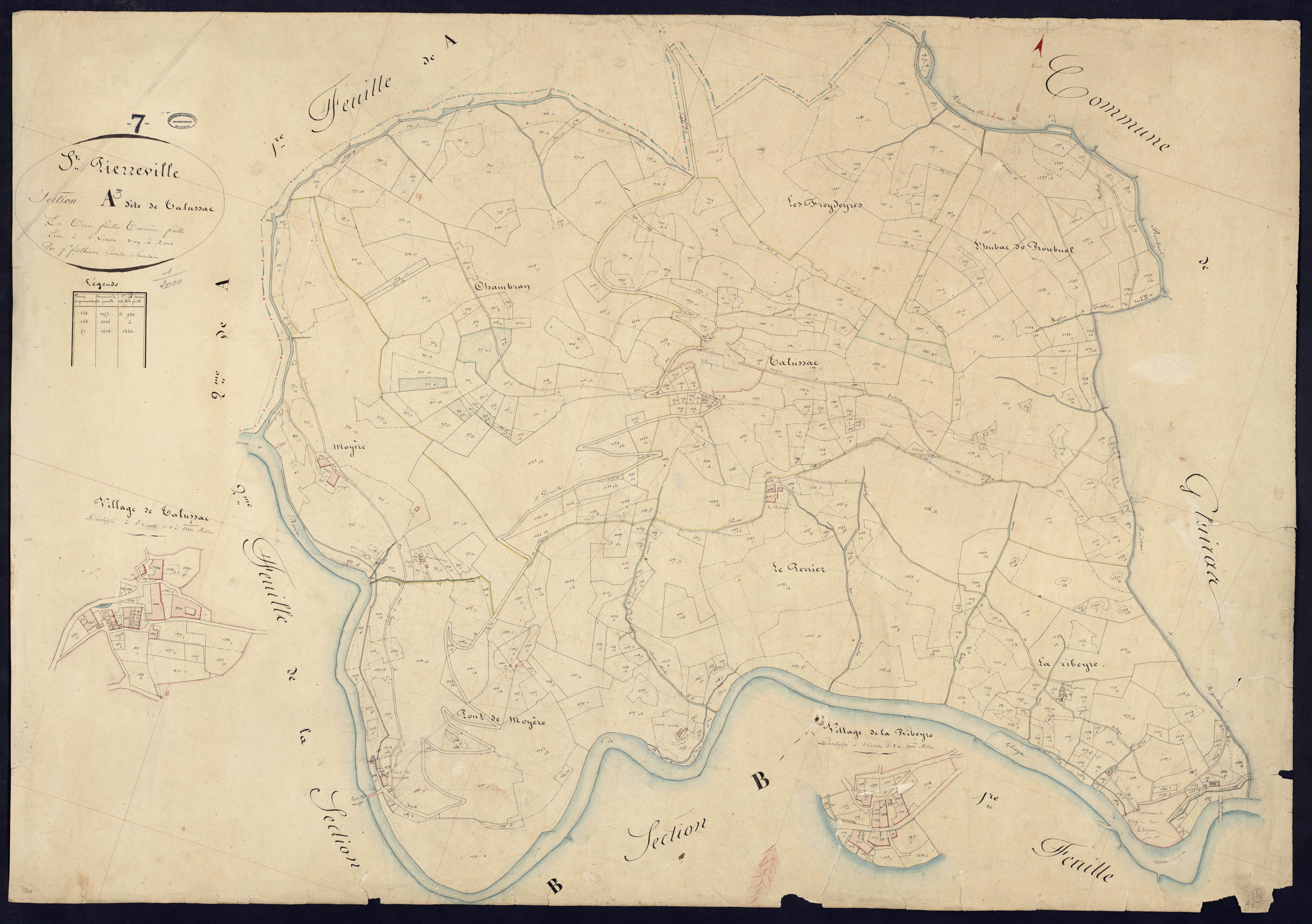 Saint-Pierreville - Section A - Feuillet 3