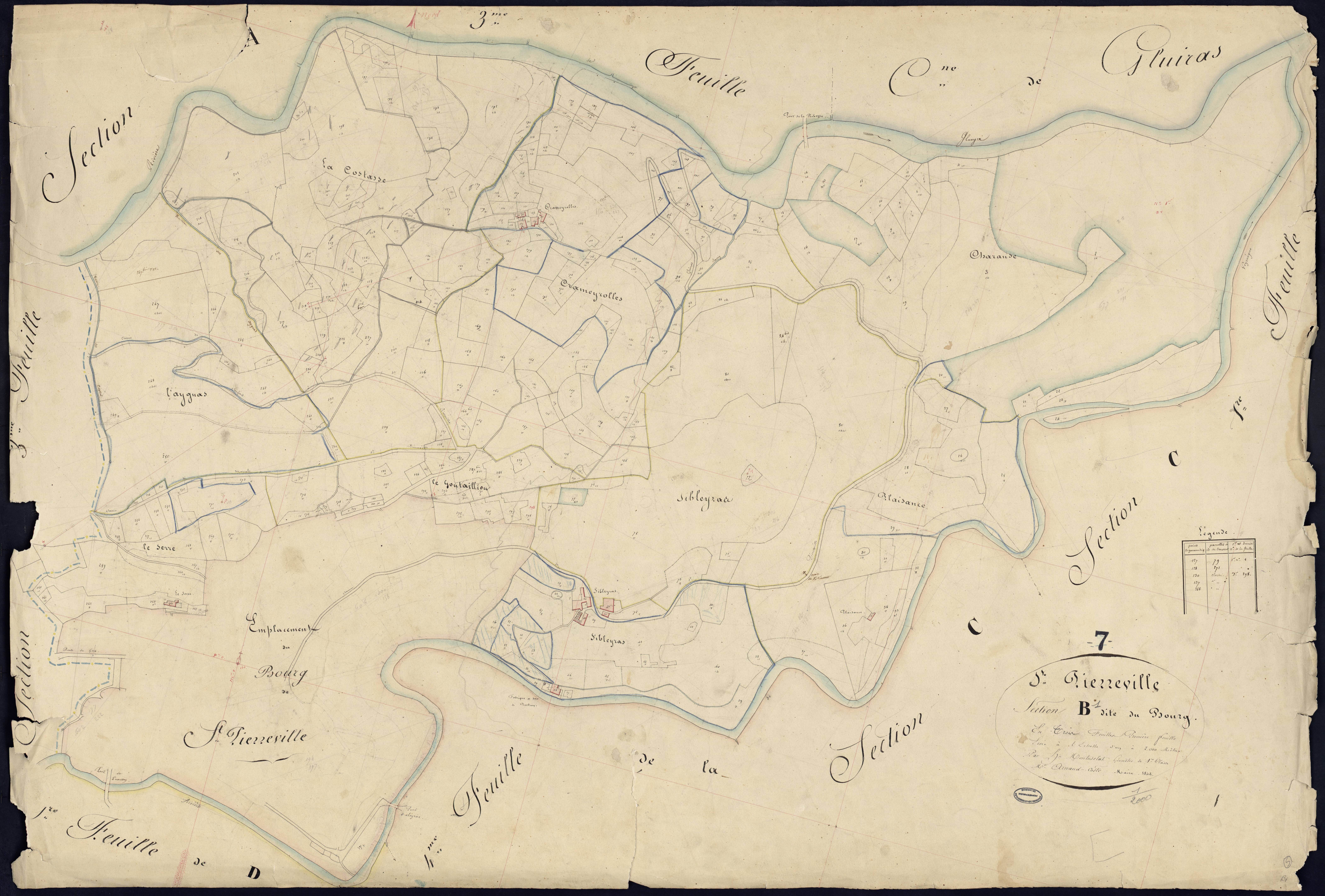 Saint-Pierreville - Section b - Feuillet 1