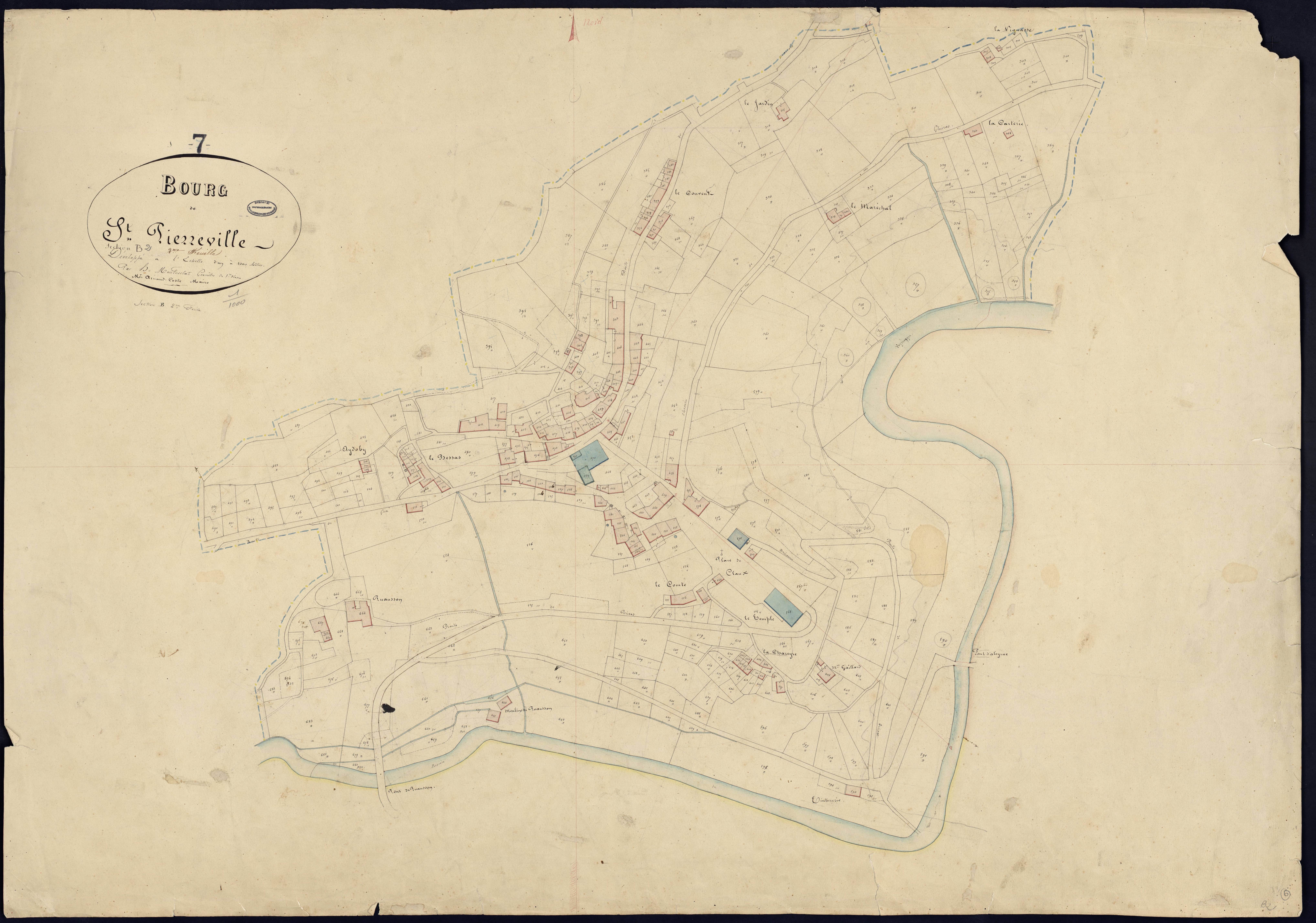 Saint-Pierreville - Section B - Feuillet 2