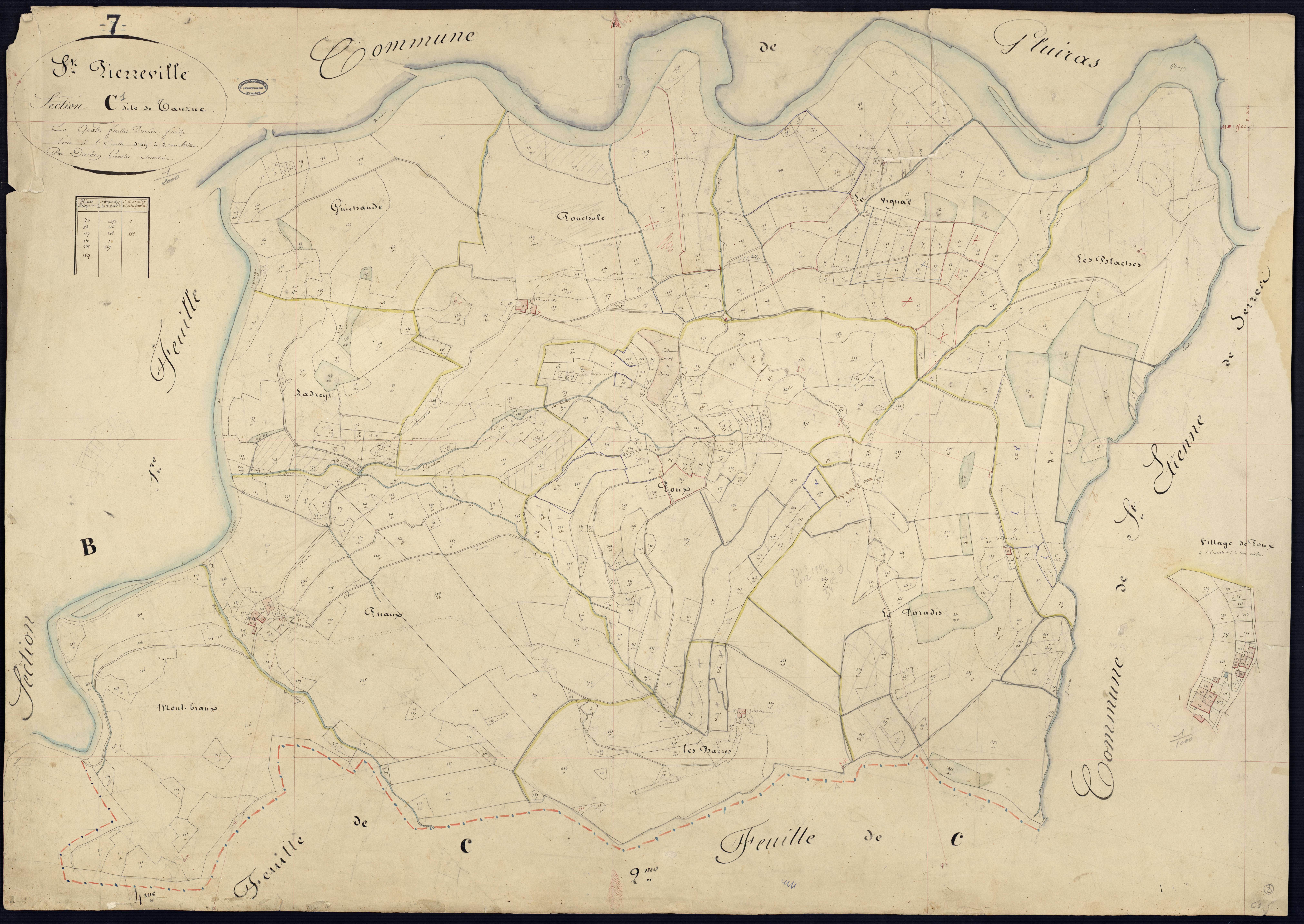 Saint-Pierreville - Section C - Feuillet 1