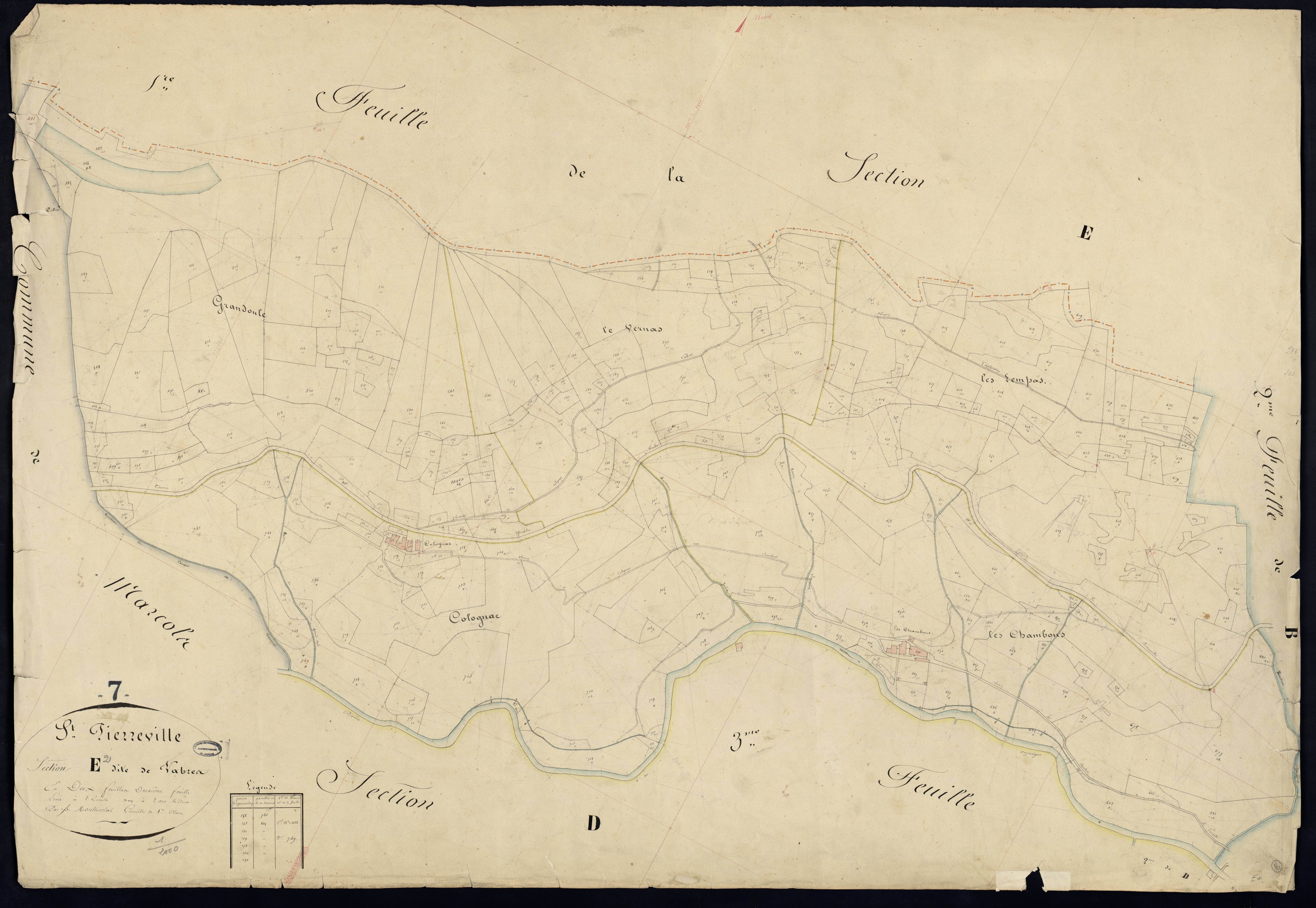 Saint-Pierreville - Section E - Feuillet 2