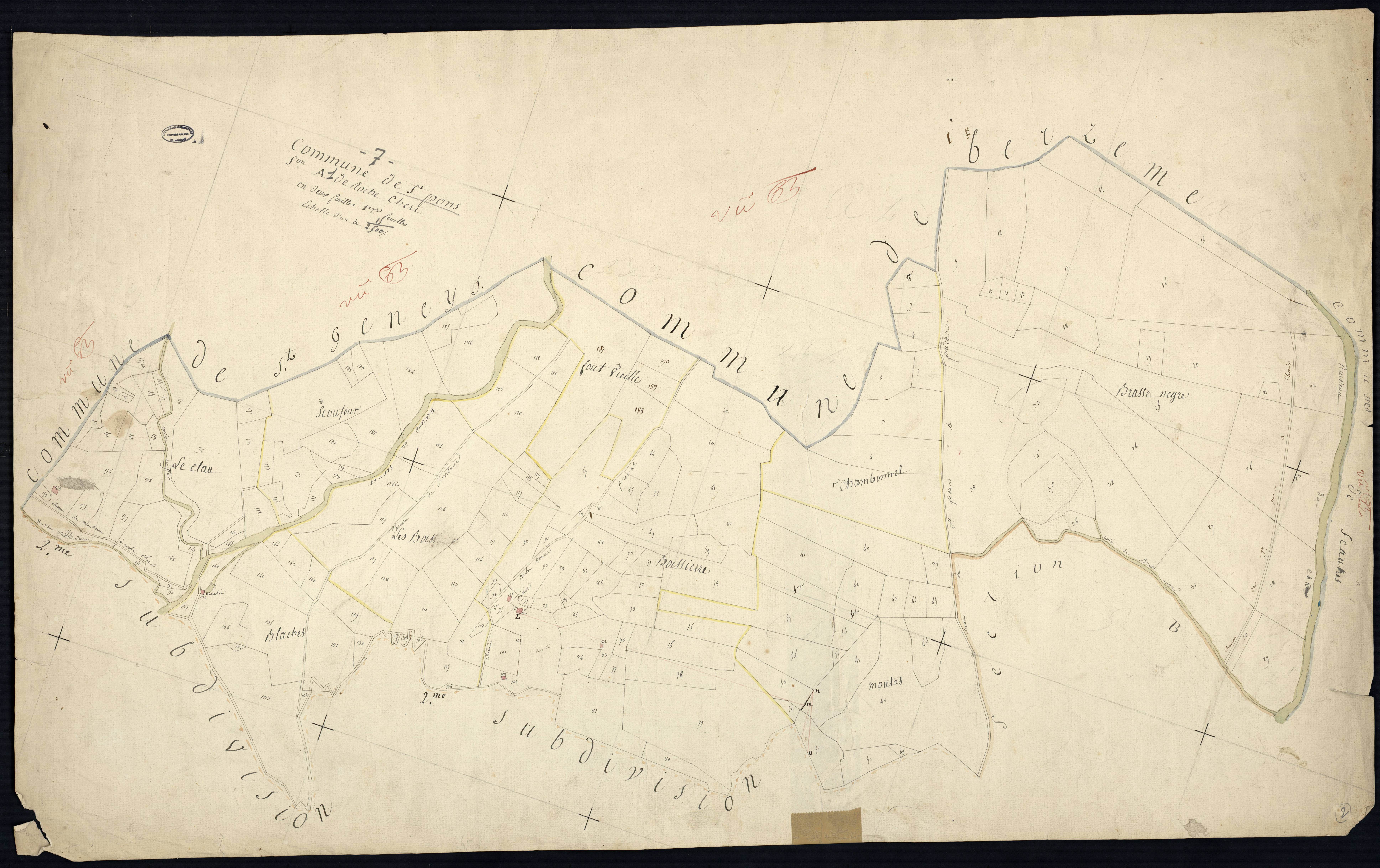 Saint-Pons - Section A - Feuillet 1
