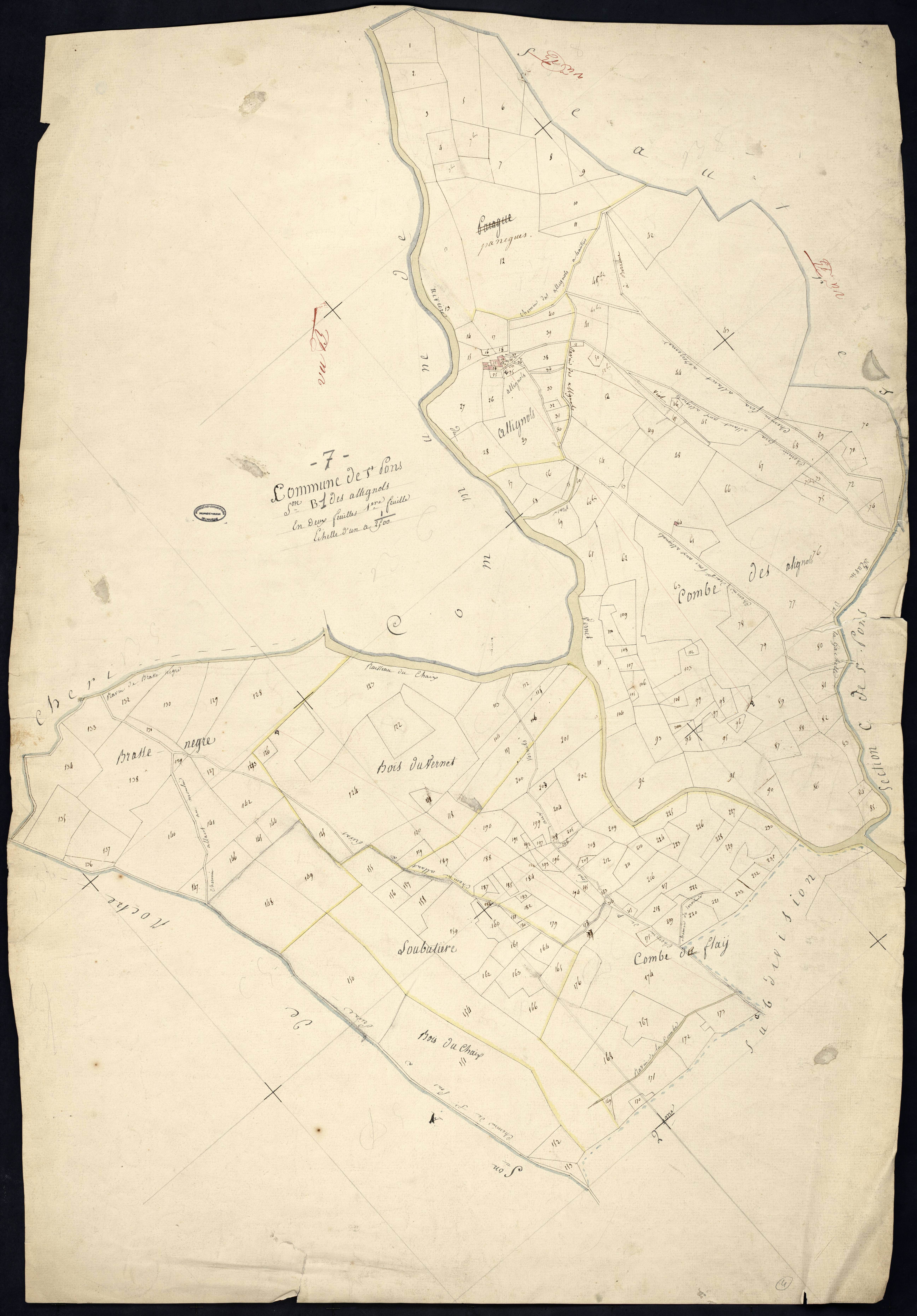 Saint-Pons - Section B - Feuillet 1