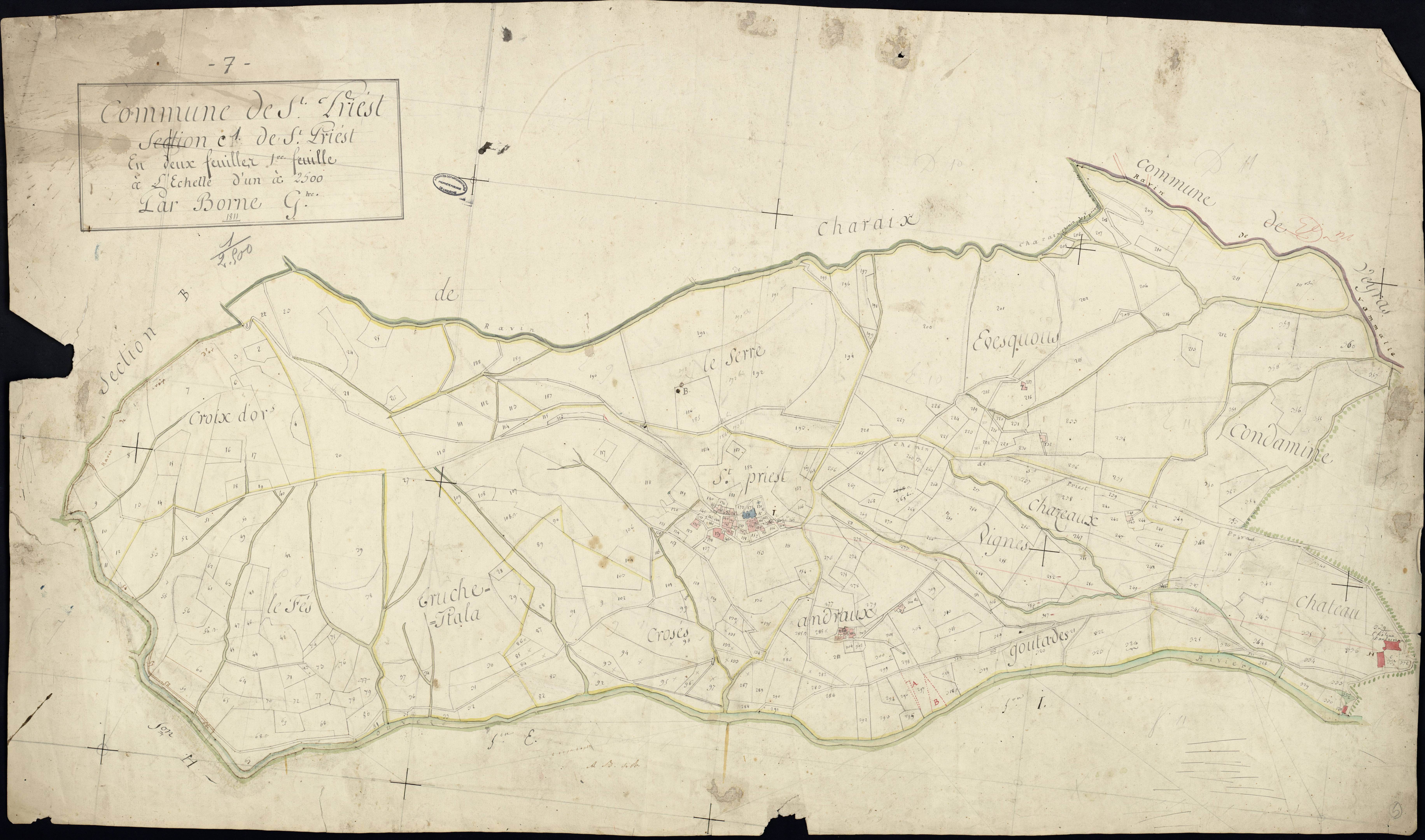Saint-Priest - Section C - Feuillet 1