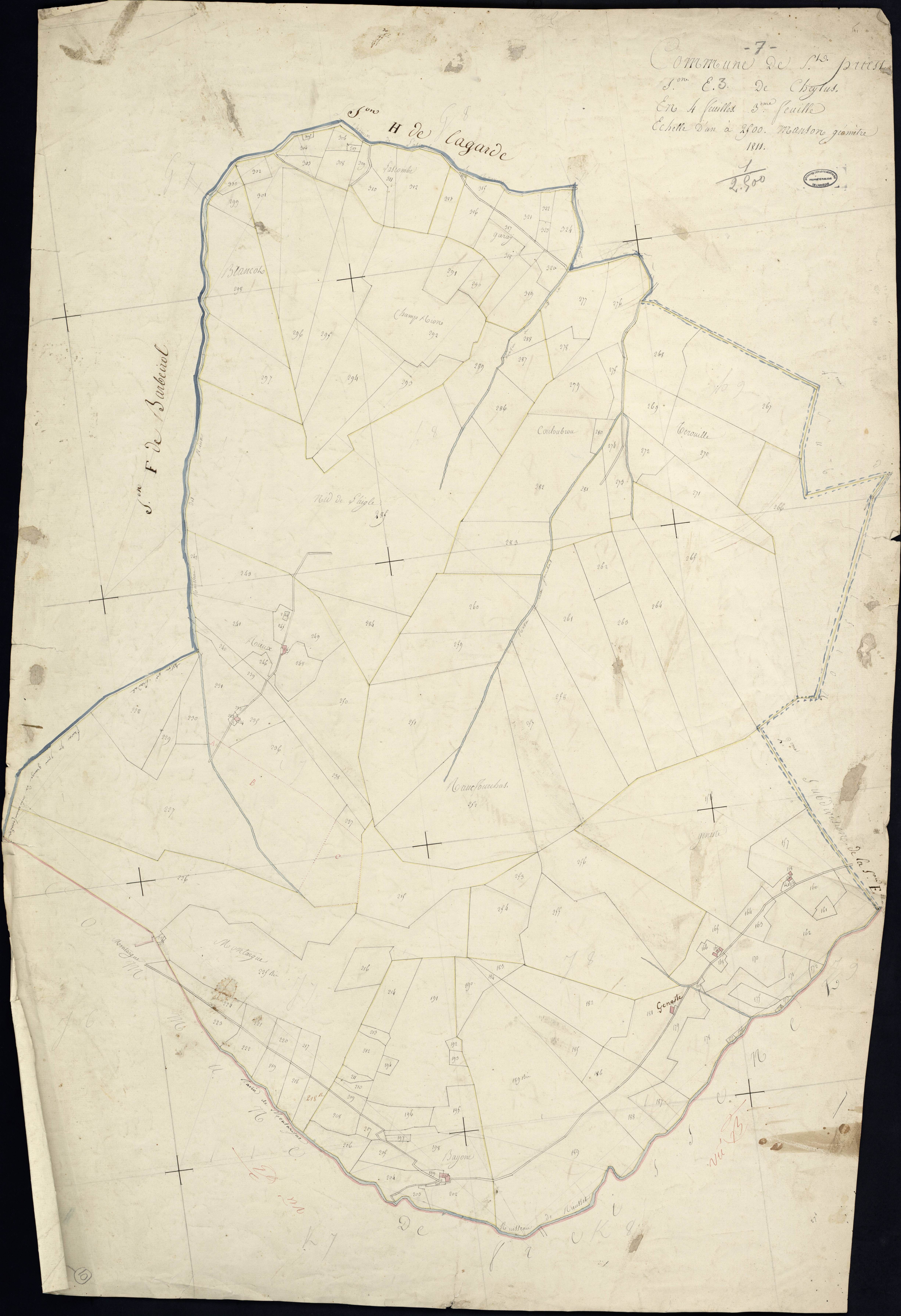 Saint-Priest - Section E - Feuillet 3