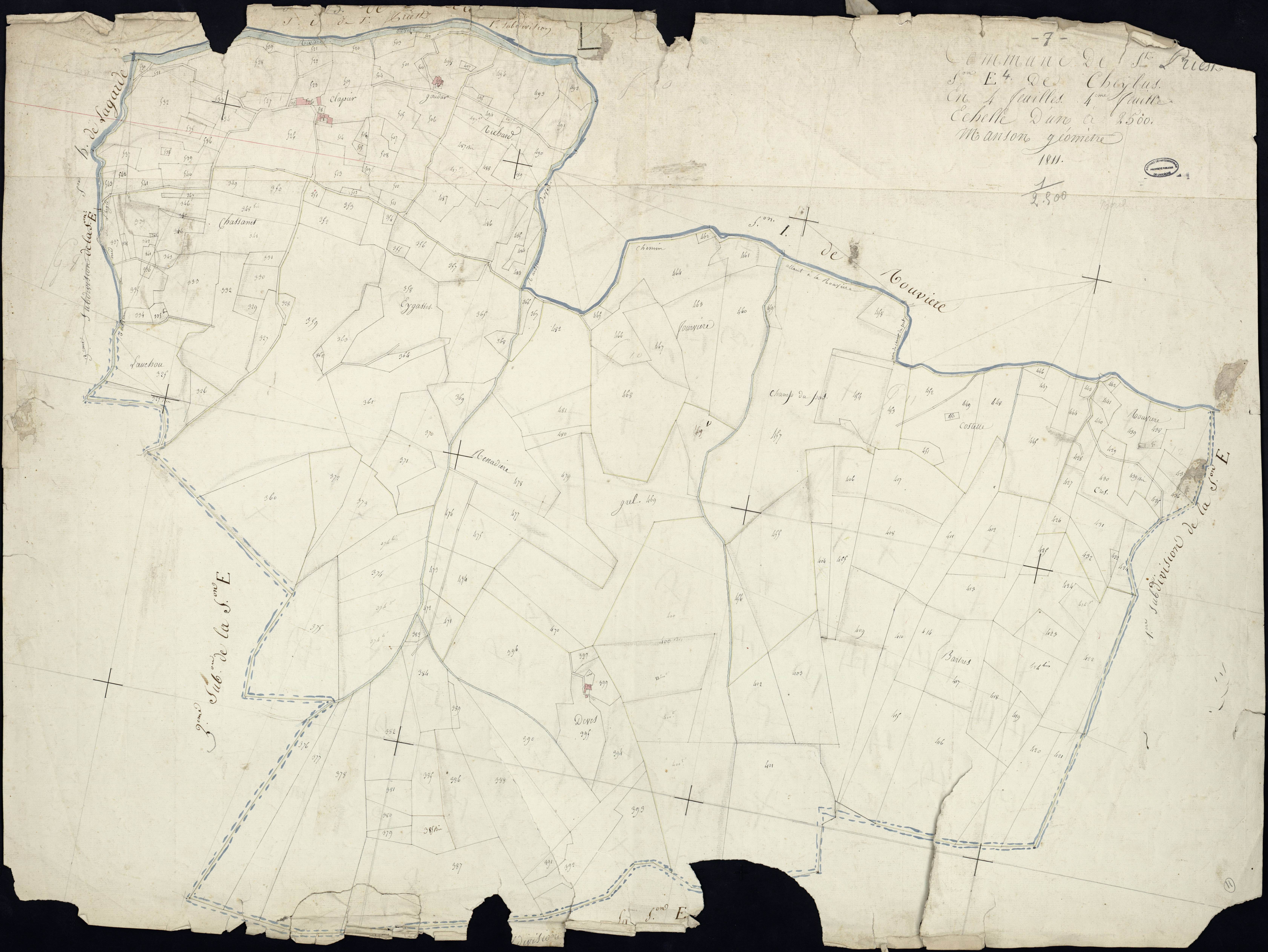Saint-Priest - Section E - Feuillet 4