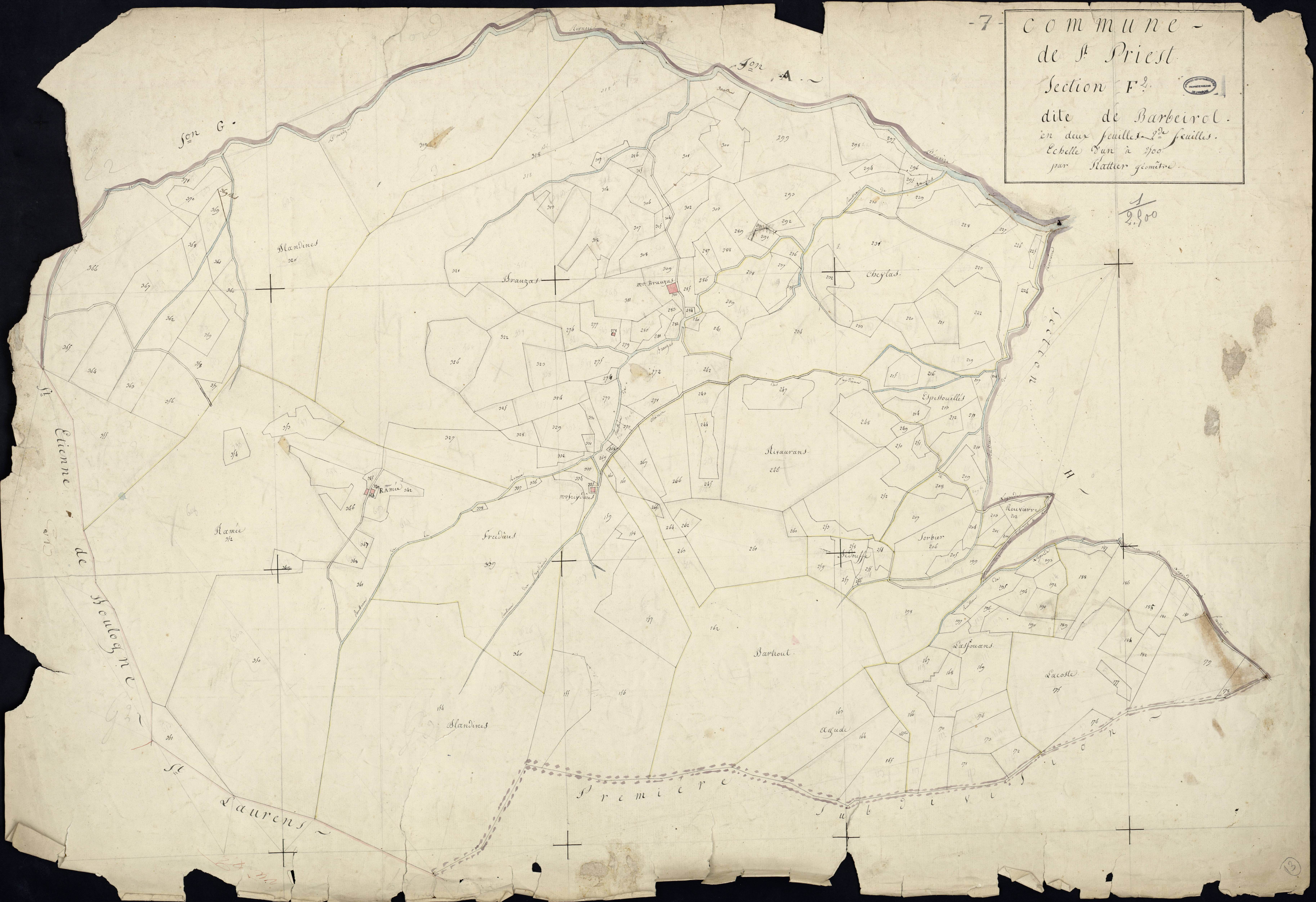 Saint-Priest - Section F - Feuillet 2