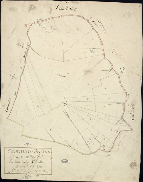 Saint-Priest - Section B - Feuillet 1