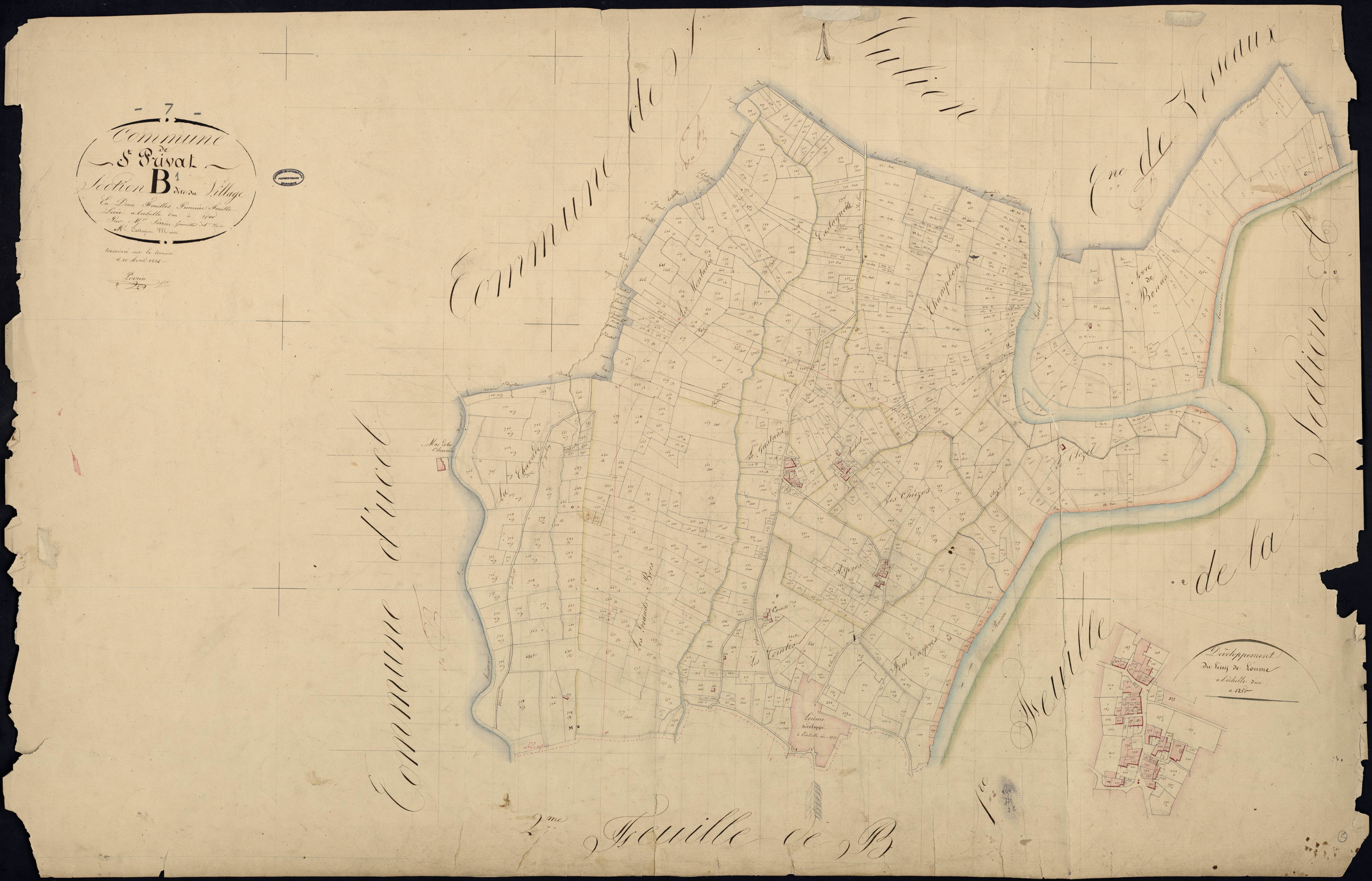 Saint-Privat - Section B - Feuillet 1