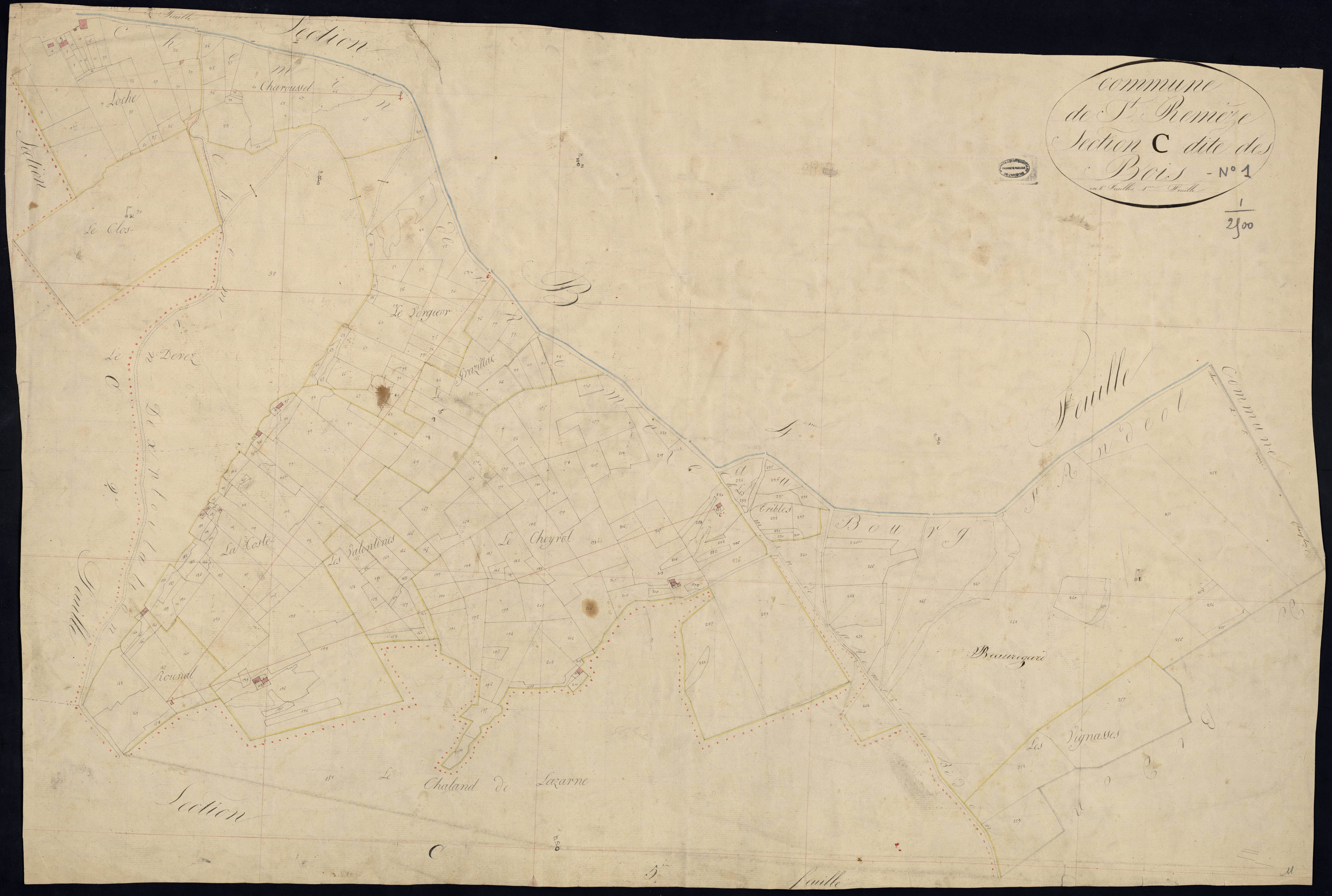 Saint-Remèze - Section C - Feuillet 1