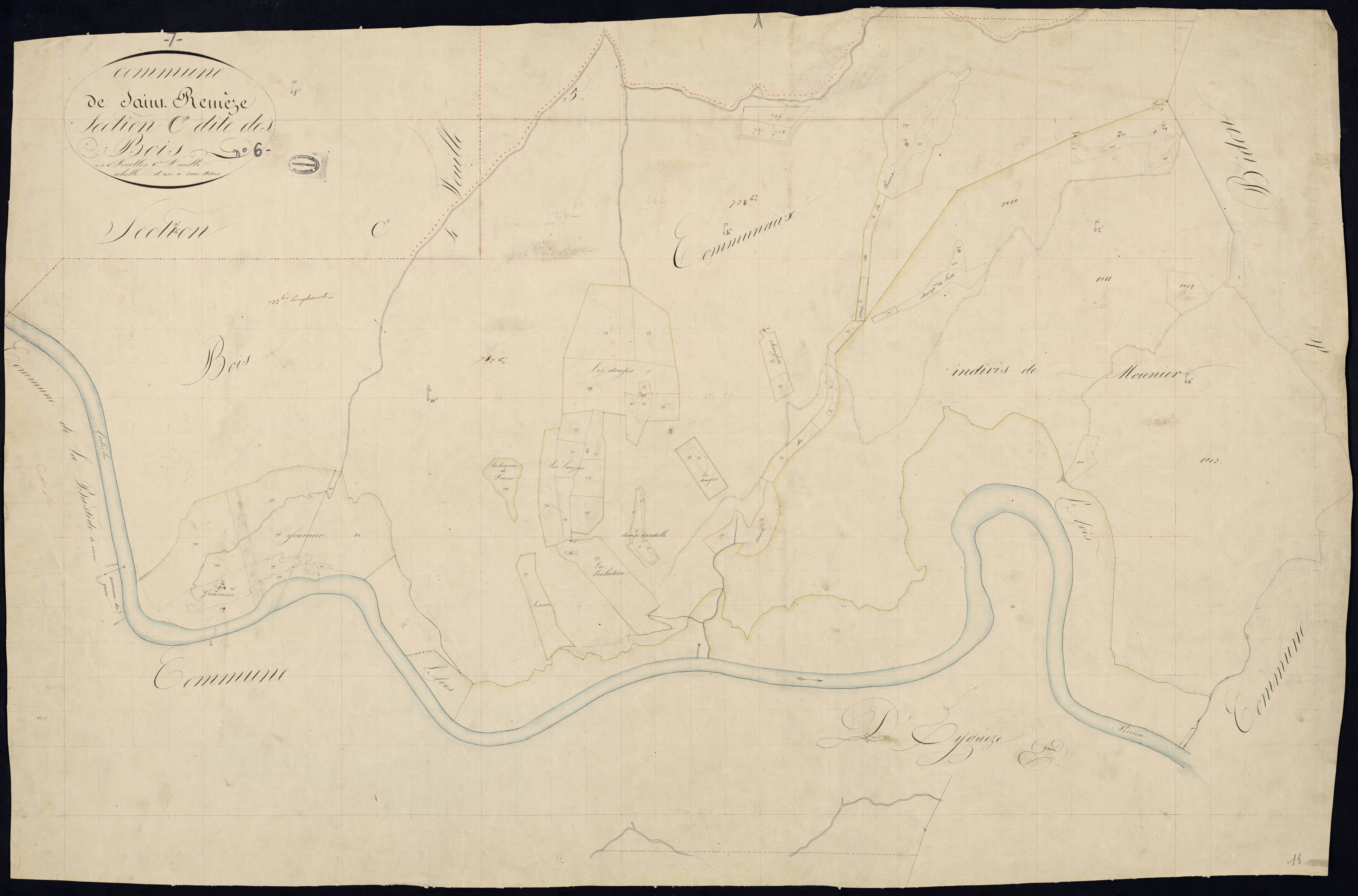 Saint-Remèze - Section C - Feuillet 6