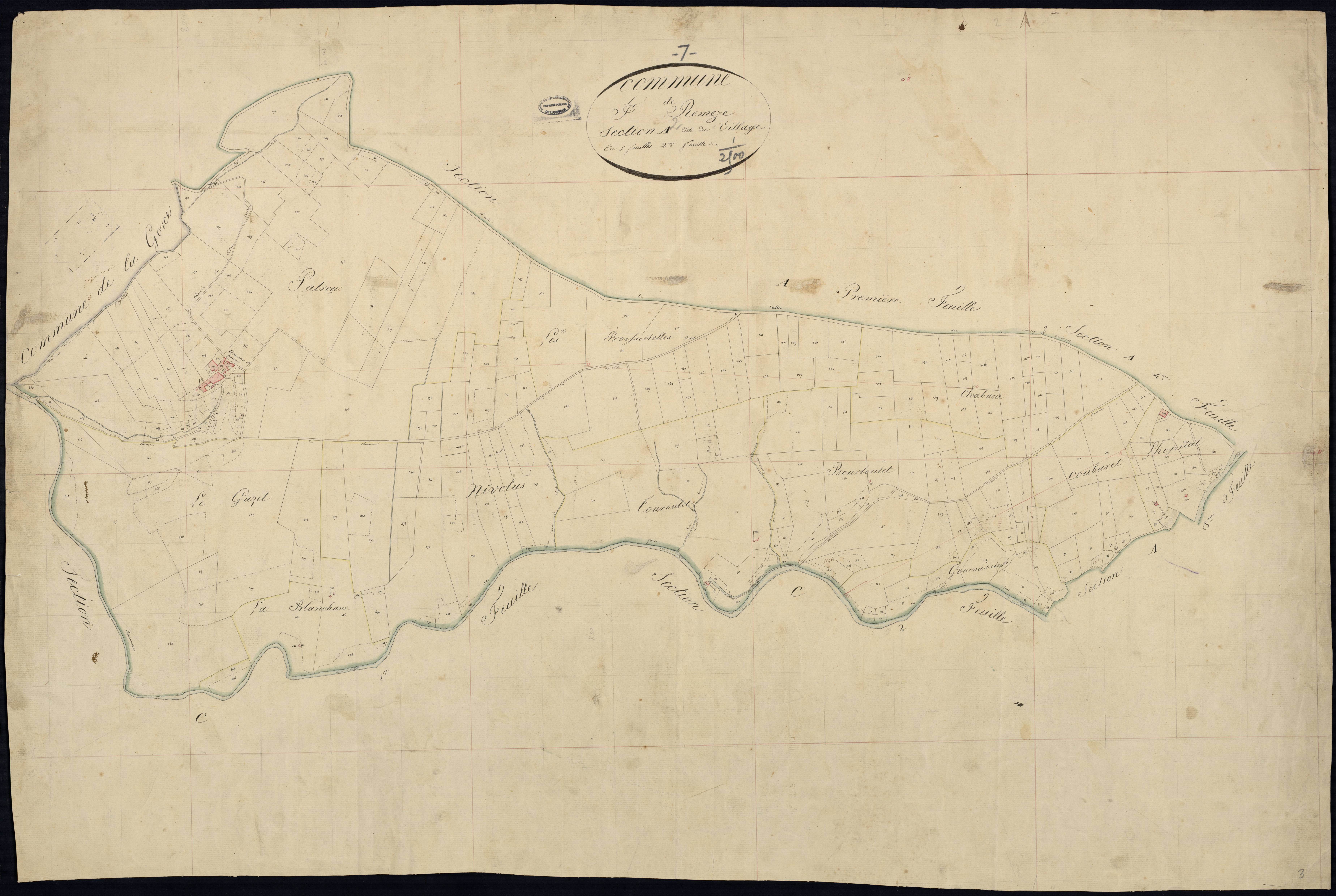 Saint-Remèze - Section A - Feuillet 2